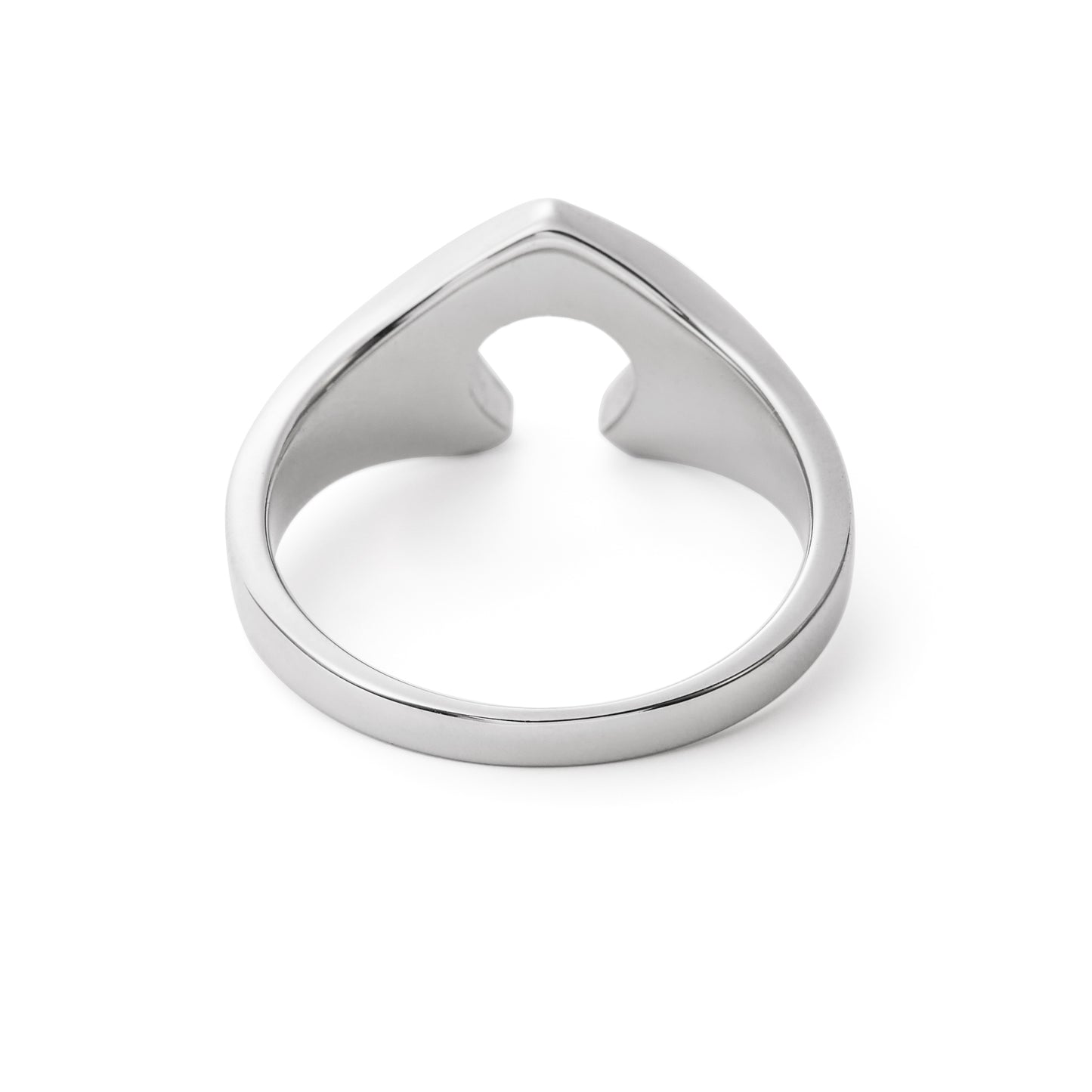 Horseshoe with Gemmed Rim Cast Ring Stainless Steel