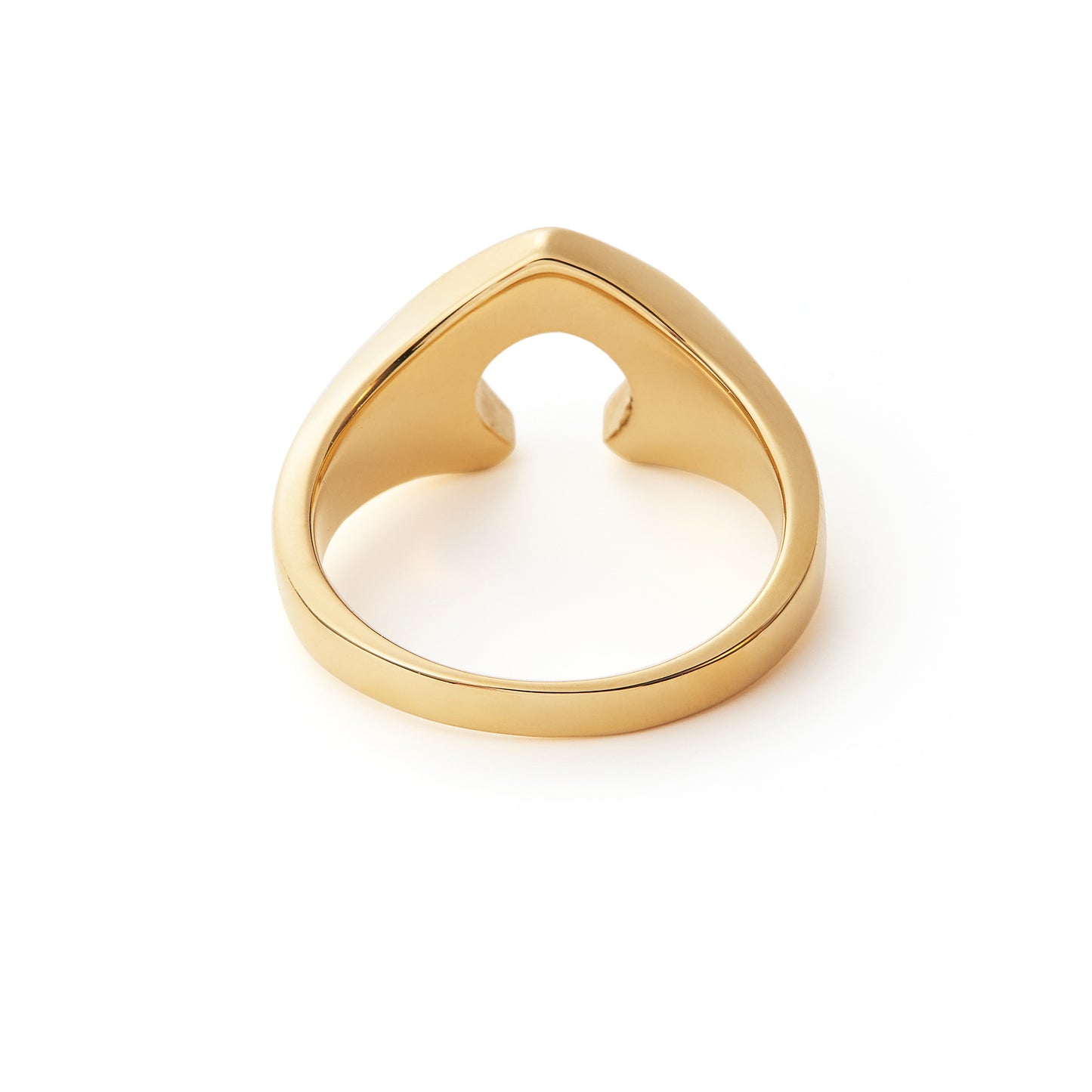 Horseshoe with Gemmed Rim Cast Ring Stainless Steel