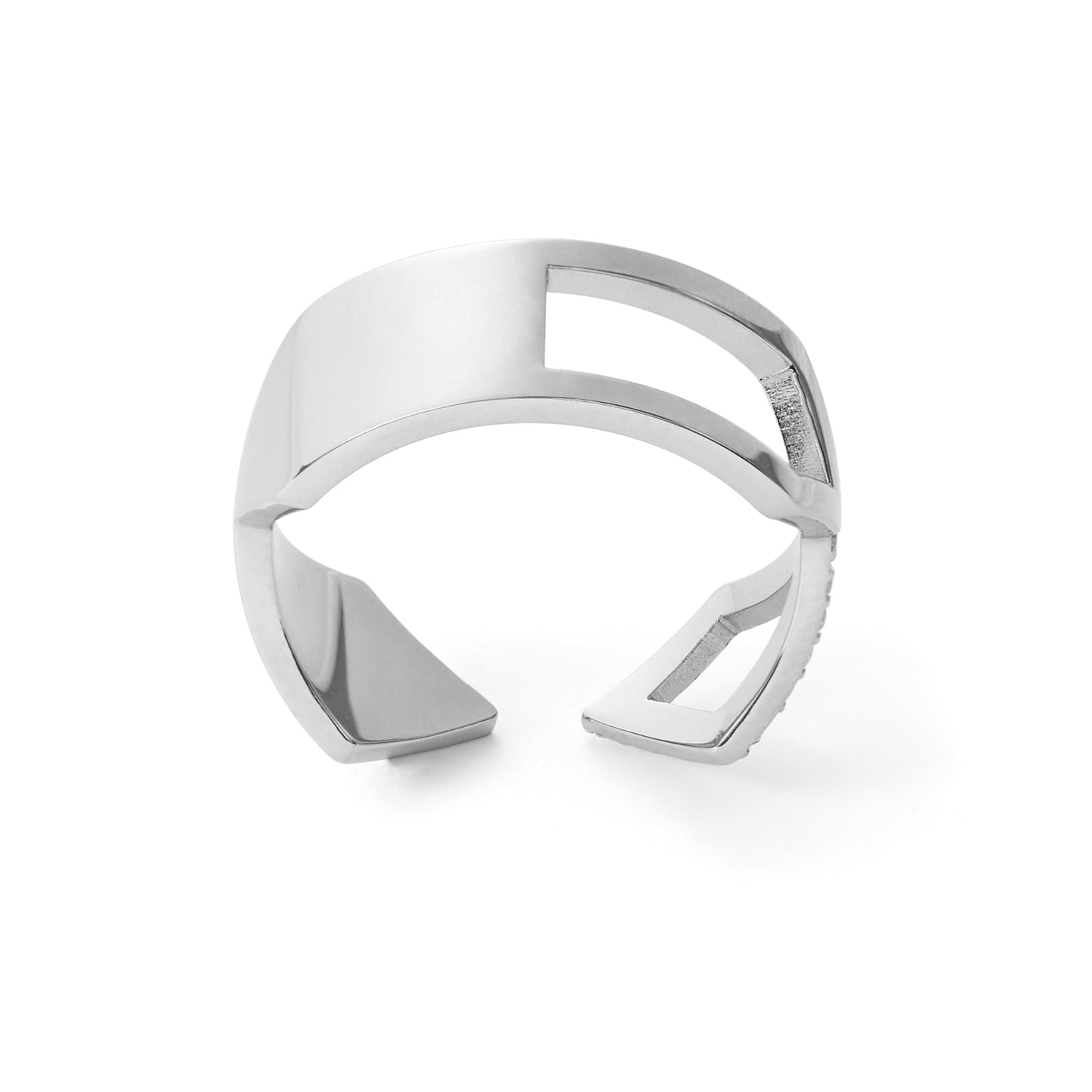 Stainless Steel Ring for Women Hug Ring Ajustable Size Gift for Girlfriend Daughter Mom Wife Friends Grandma
