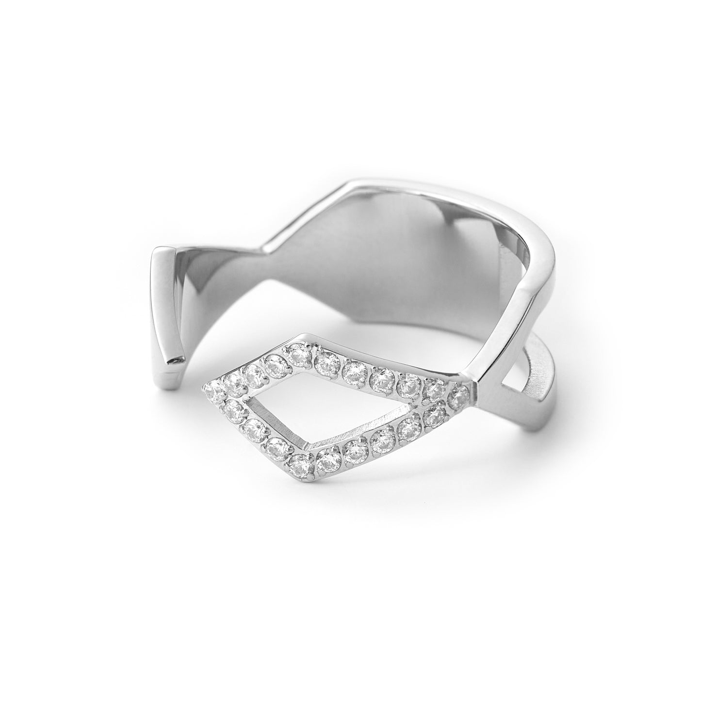 Stainless Steel Ring for Women Hug Ring Ajustable Size Gift for Girlfriend Daughter Mom Wife Friends Grandma