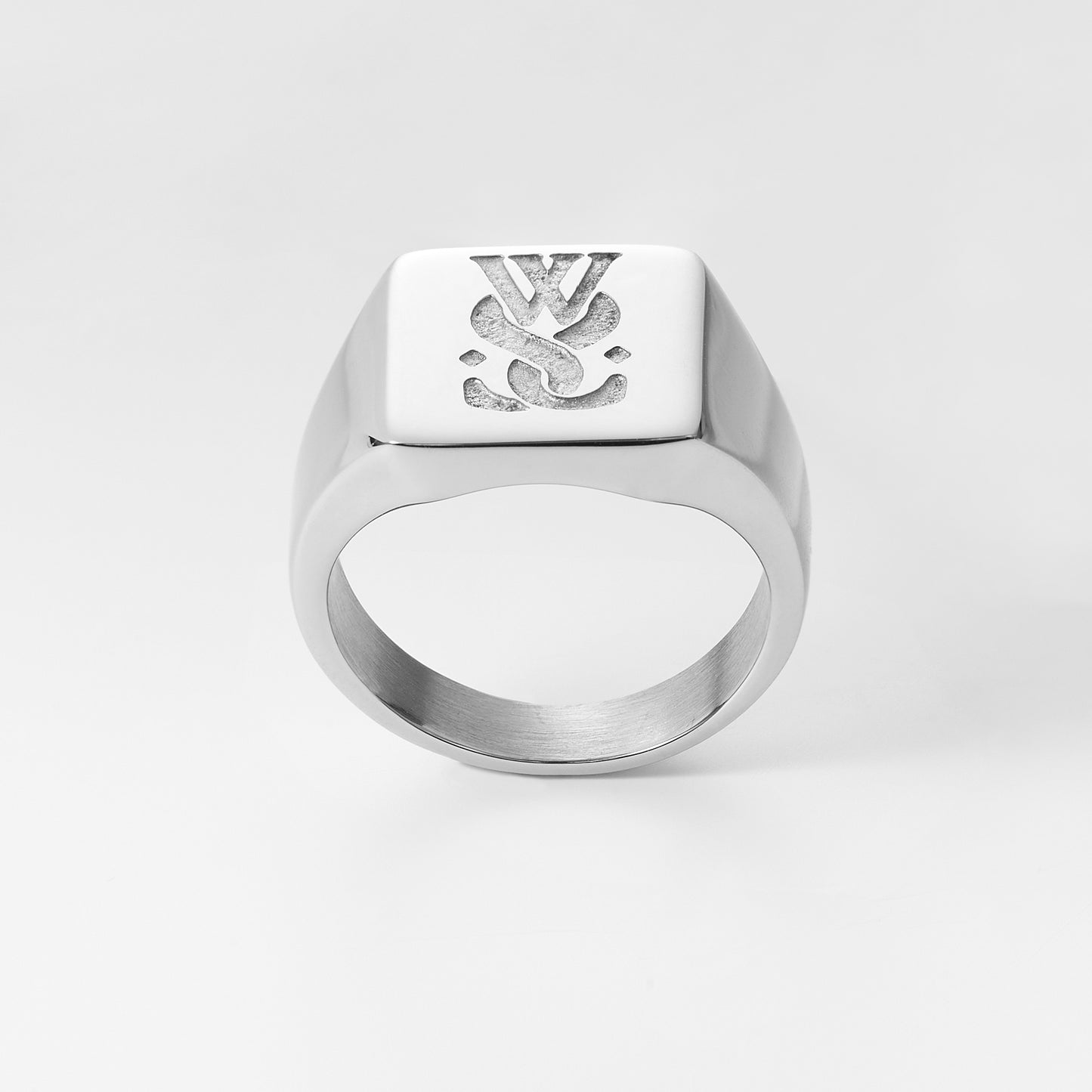 Wholesale 26 Letters Stainless Steel Signet Blank Jewelry 18mm Initial Engrave Custom Rings For Men