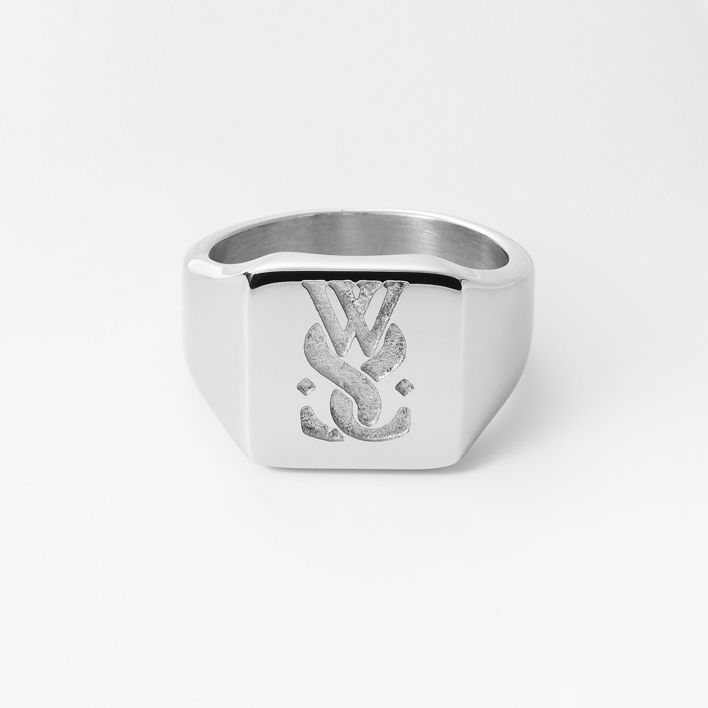 Wholesale 26 Letters Stainless Steel Signet Blank Jewelry 18mm Initial Engrave Custom Rings For Men