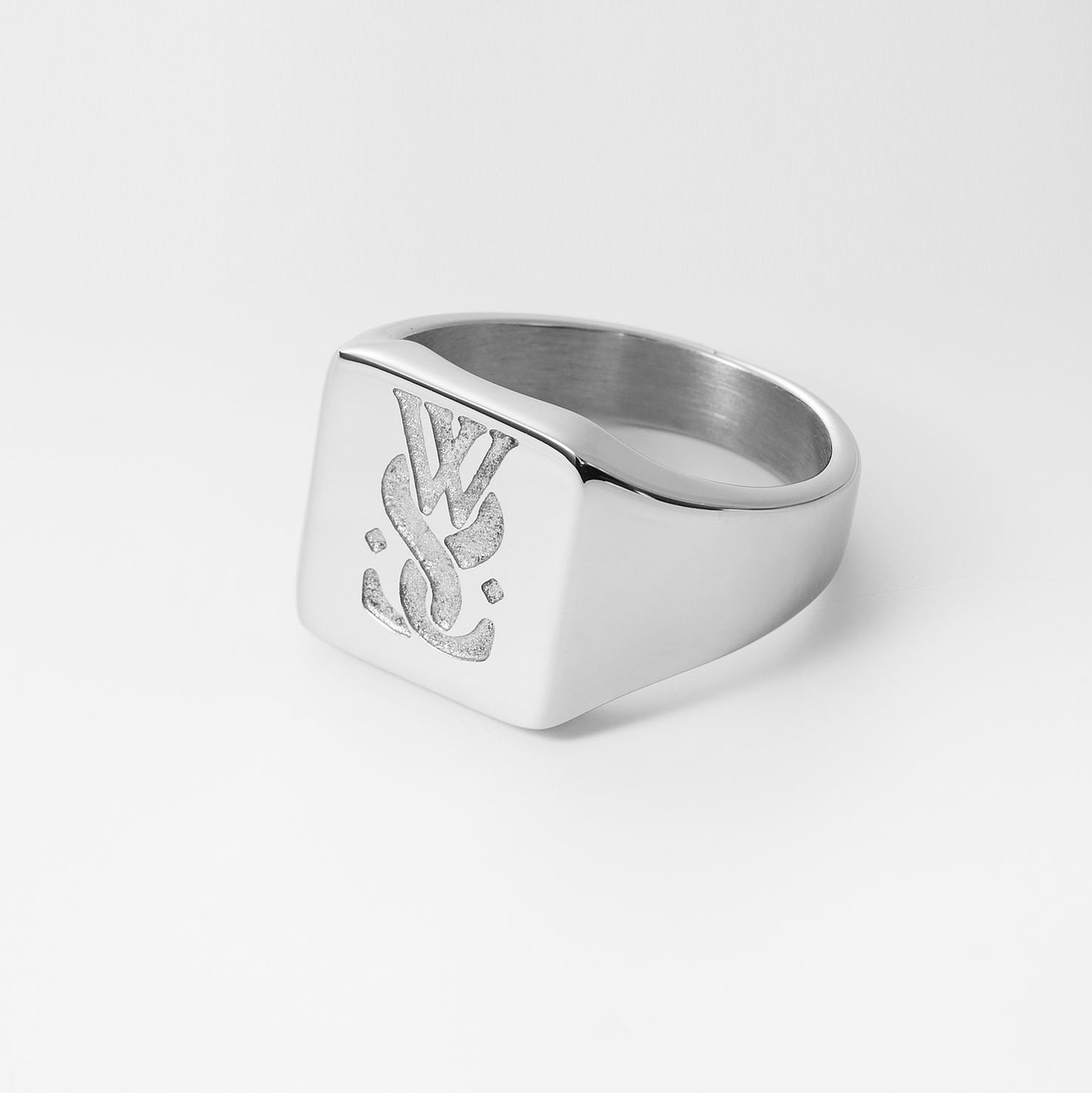 Wholesale 26 Letters Stainless Steel Signet Blank Jewelry 18mm Initial Engrave Custom Rings For Men