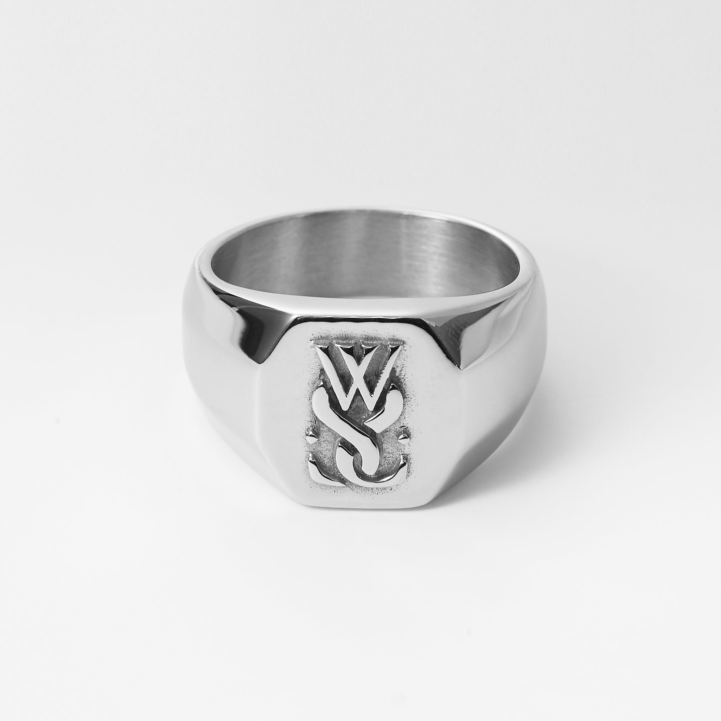 Wholesale 26 Letters Stainless Steel Signet Blank Jewelry 18mm Initial Engrave Custom Rings For Men