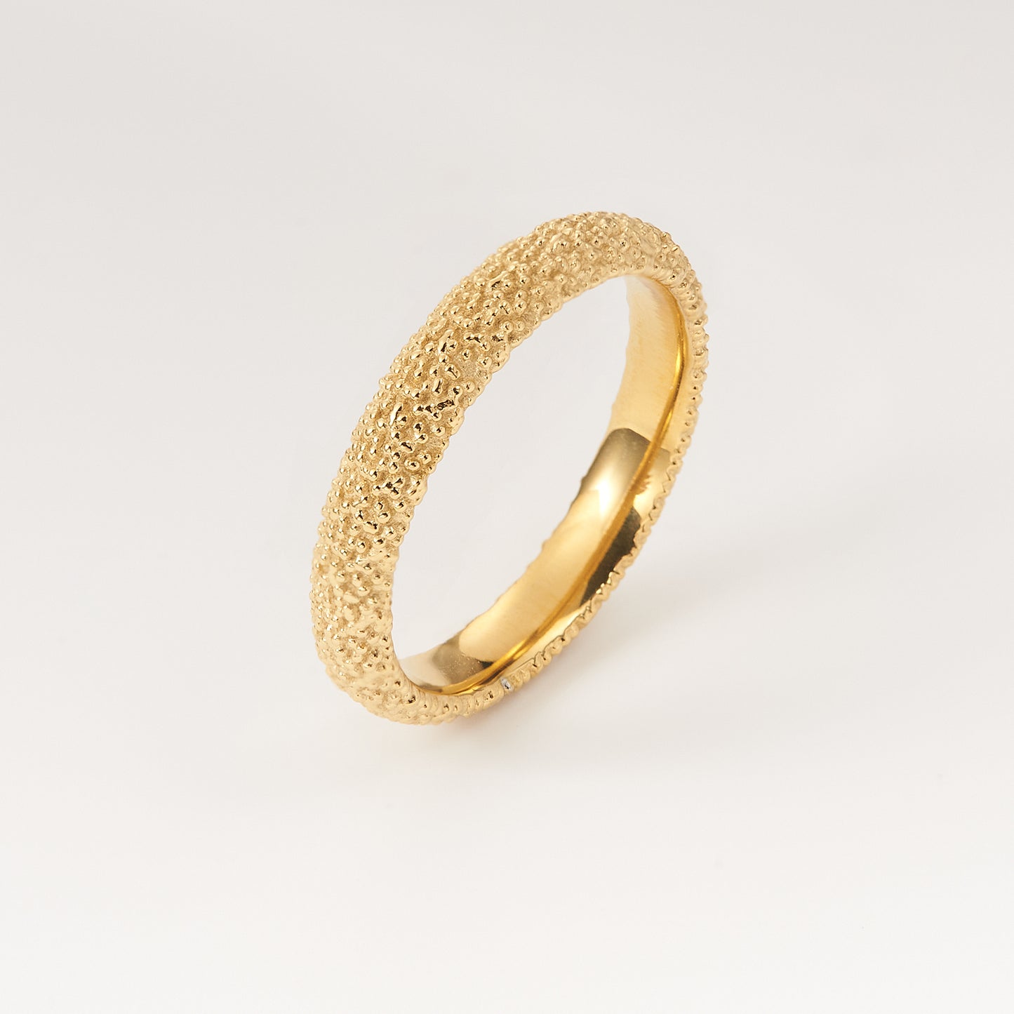 14k yellow gold stainless steel ring