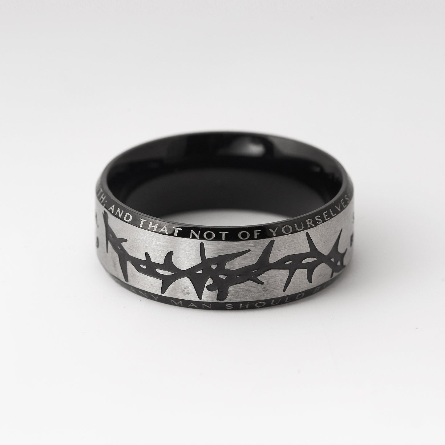 Tungsten Crown of Thorns Ring