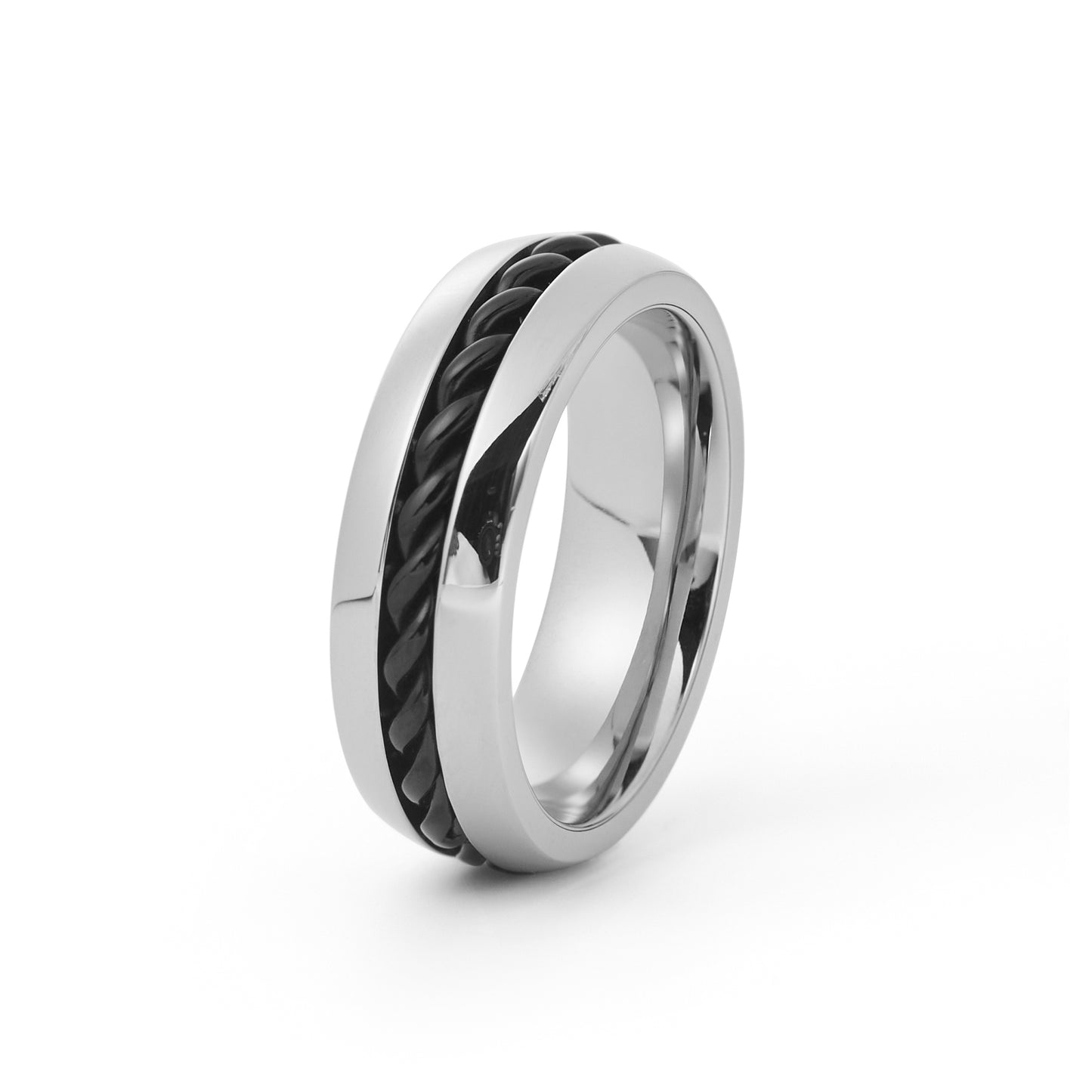 Chain Ring Round Ring Finger Ring for Man Stylish Rings Man Ring Finger Jewelry