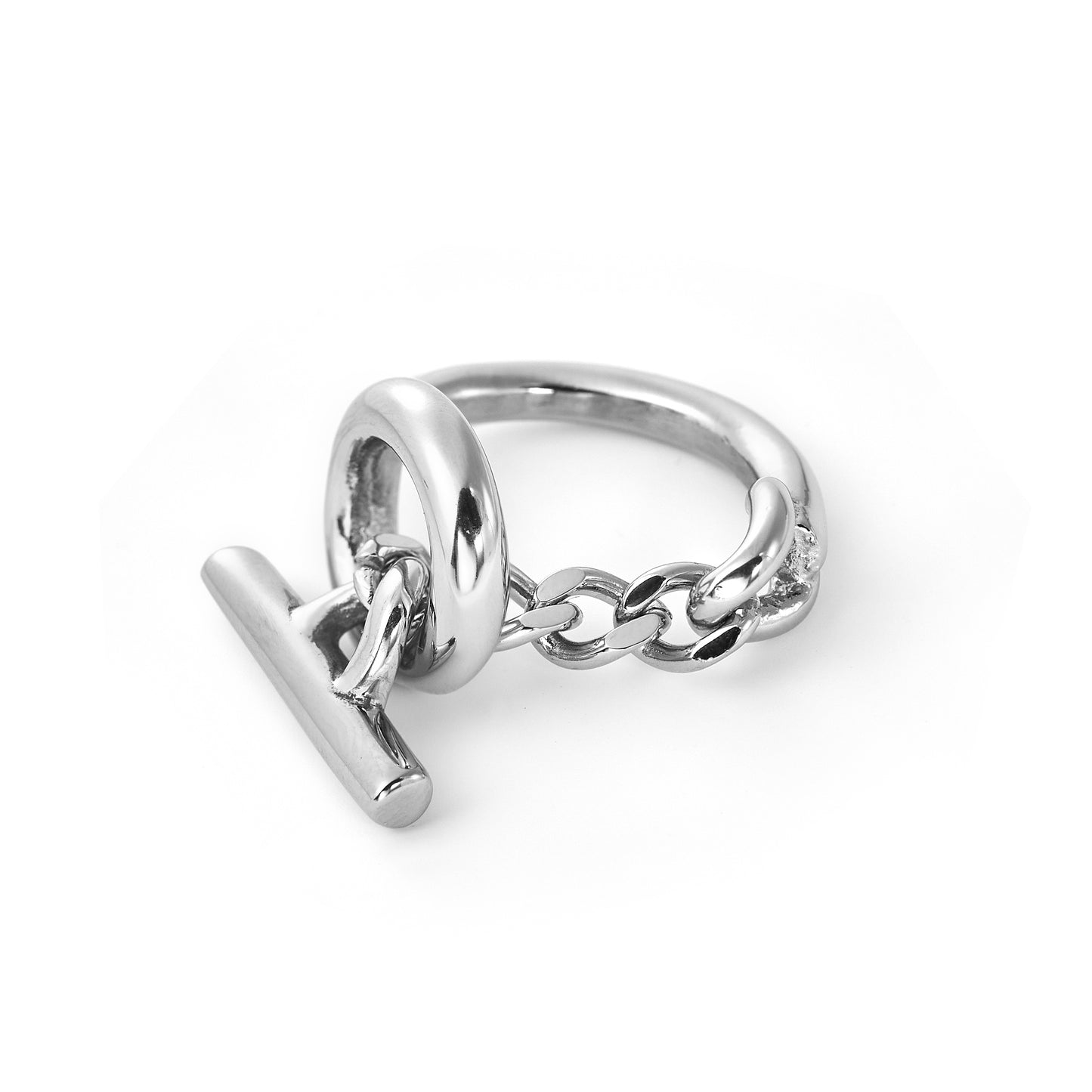 Stainless Steel Chain Knot Ring