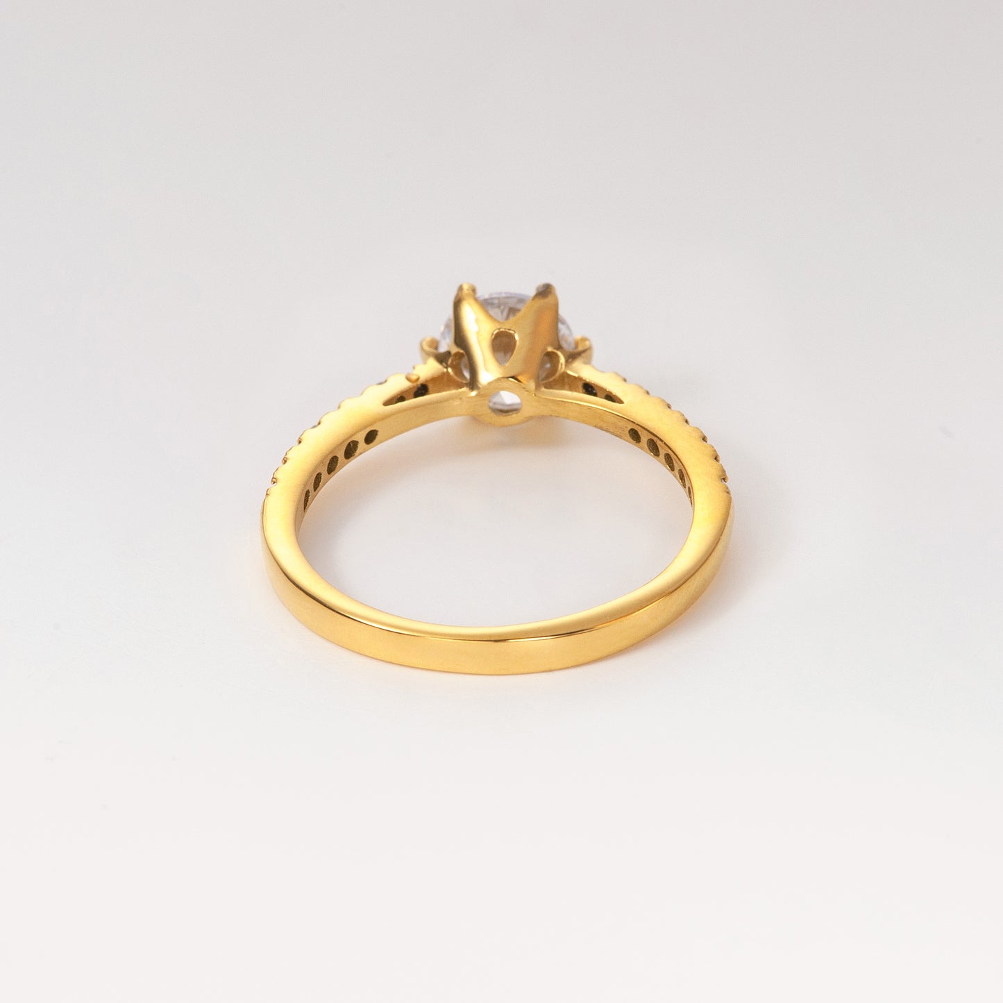 Yellow Gold Ring with Cubic Zirconia