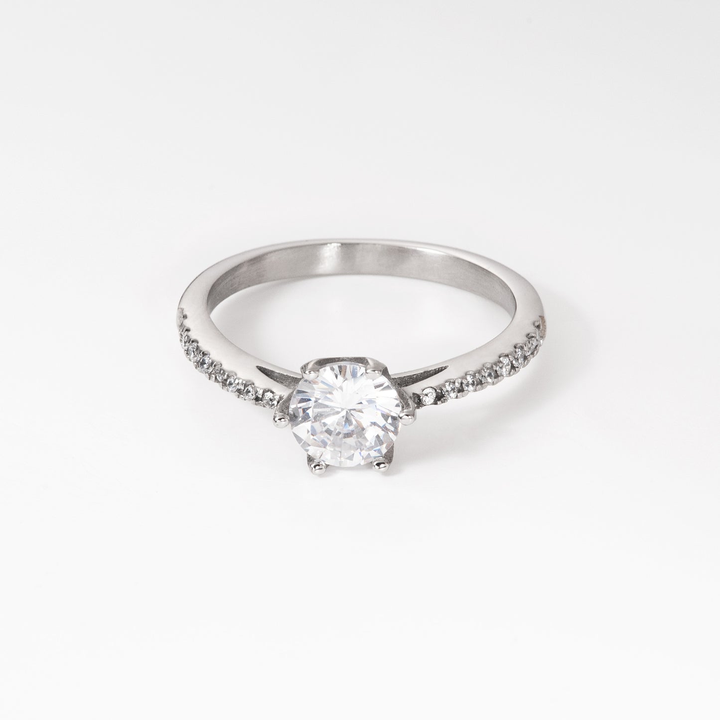 Yellow Gold Ring with Cubic Zirconia