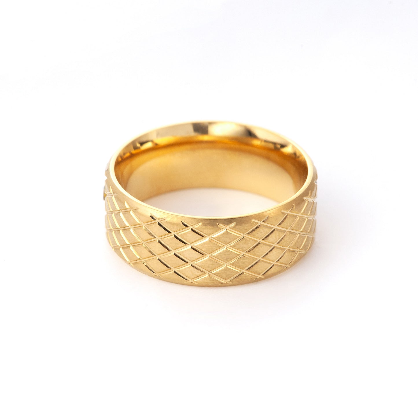 Men's Stainless Steel Bible Verse Lords Prayer Cross God Ring 3 Colors Rotary Black/Gold/Silver