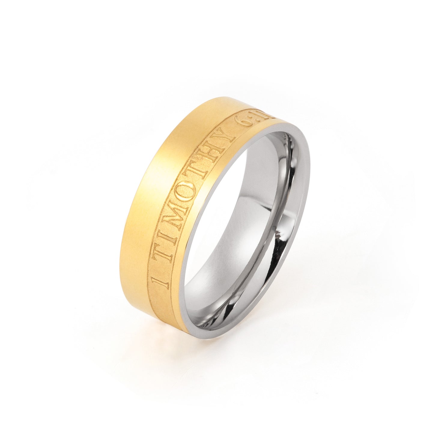 Stainless Steel Ring for Men Wedding Band Matte Brushed Polish Finish
