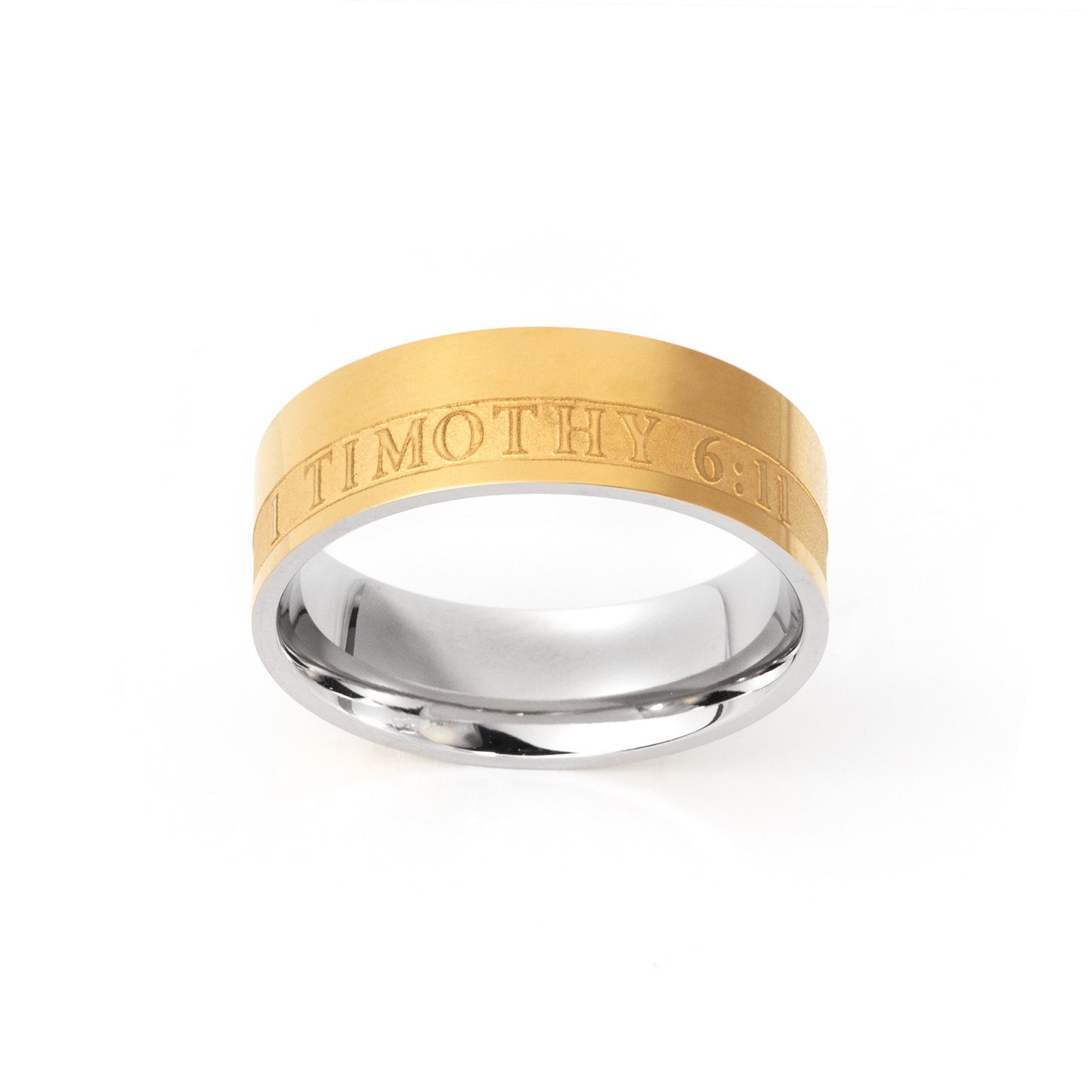 Stainless Steel Ring for Men Wedding Band Matte Brushed Polish Finish