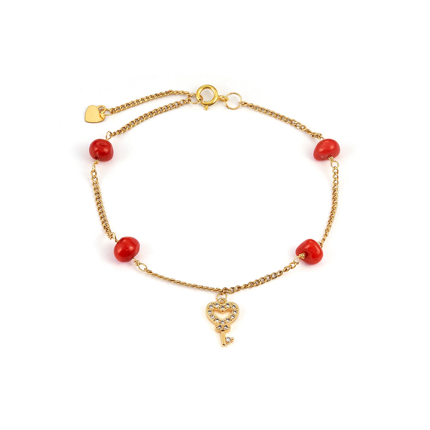 18K Yellow Gold Bracelet Corals