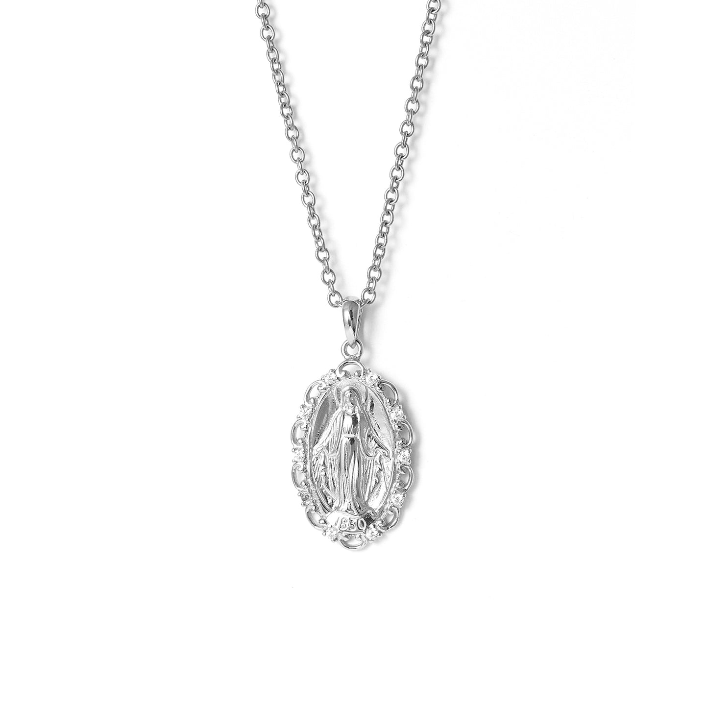 High Quality Wholesale Custom Zircon Vintage Jesus sterling silver Pendant Necklace Jewellery Pendant
