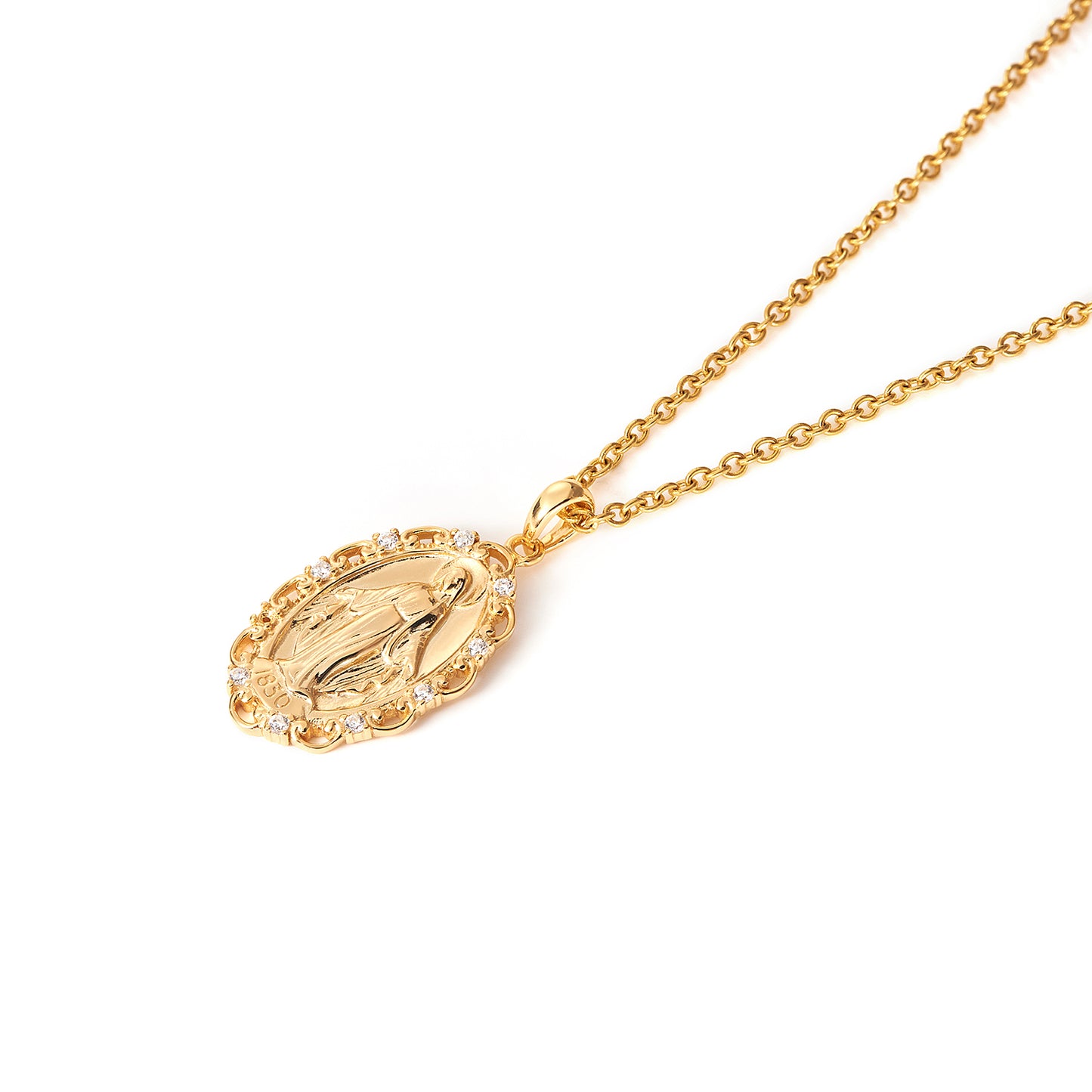 High Quality Wholesale Custom Zircon Vintage Jesus sterling silver Pendant Necklace Jewellery Pendant