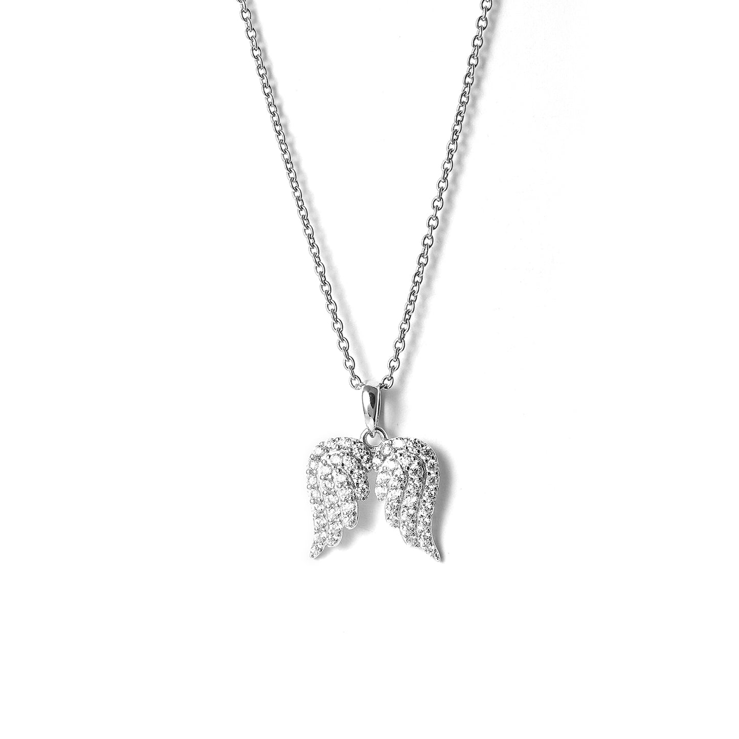 Custom 925 Sterling Silver Vintage Pendant with Angel Wings Exquisite Gift Feather Pendant Men and Women Silver Jewelry