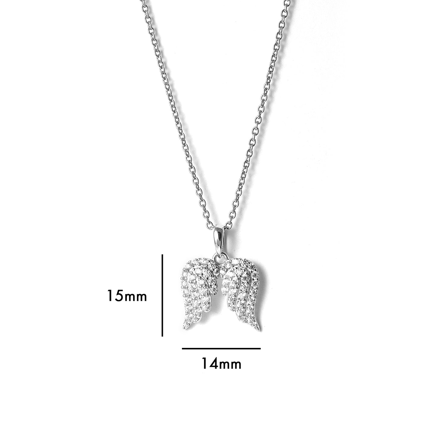 Custom 925 Sterling Silver Vintage Pendant with Angel Wings Exquisite Gift Feather Pendant Men and Women Silver Jewelry