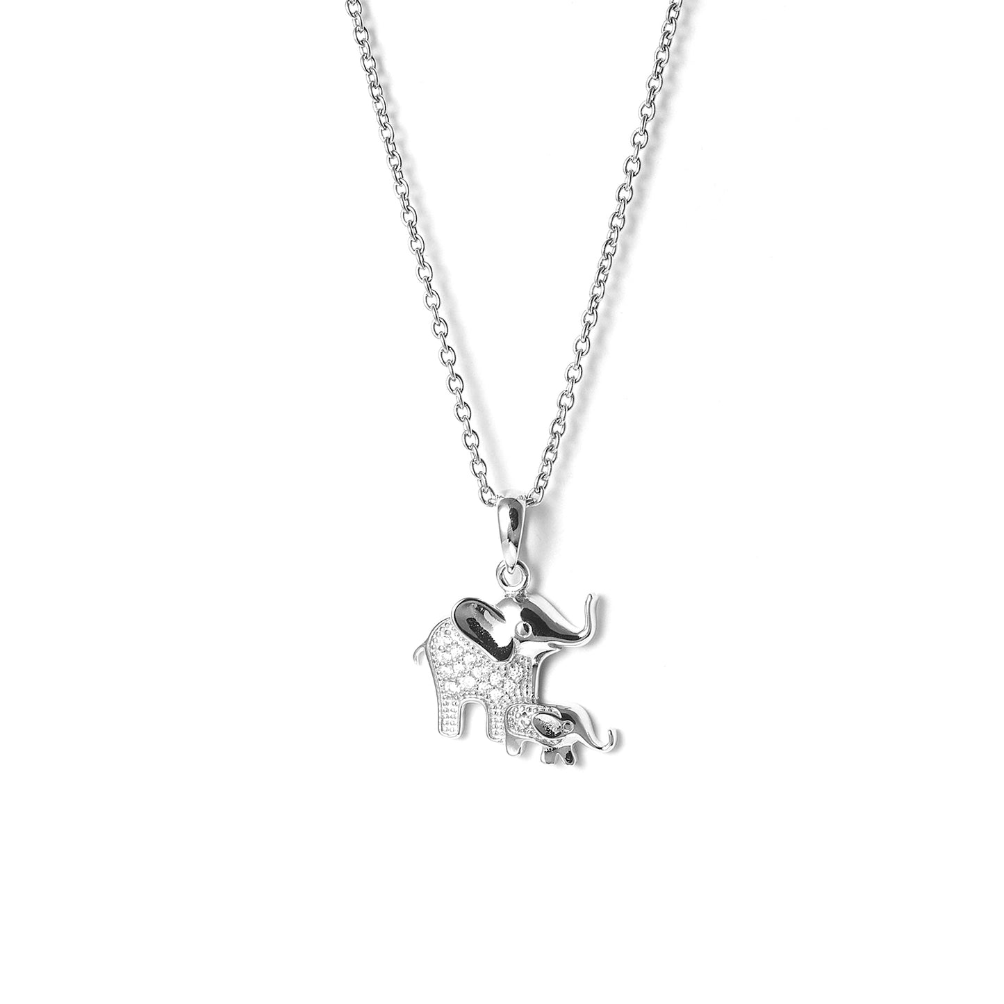 Wholesale 925 sterling silver women jewelry lucky baby elephant pendant necklace