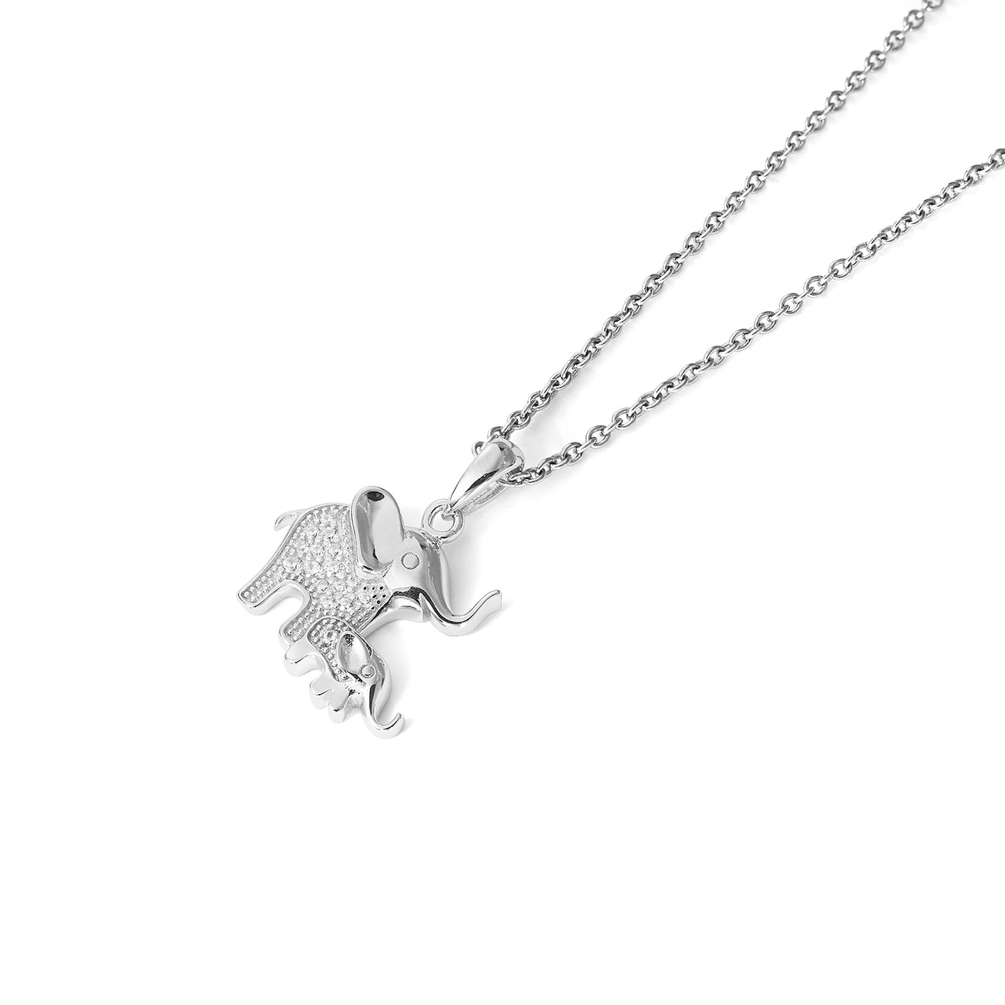 Wholesale 925 sterling silver women jewelry lucky baby elephant pendant necklace