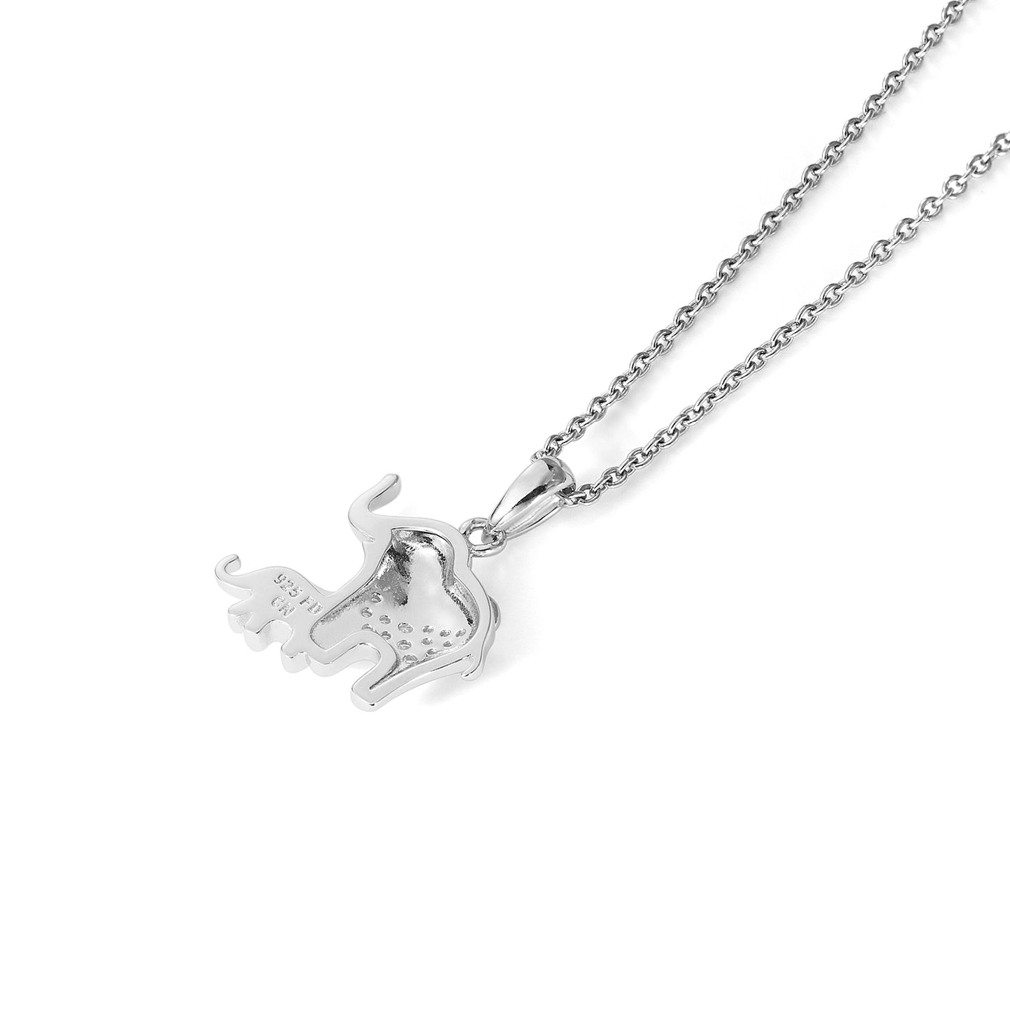 Wholesale 925 sterling silver women jewelry lucky baby elephant pendant necklace