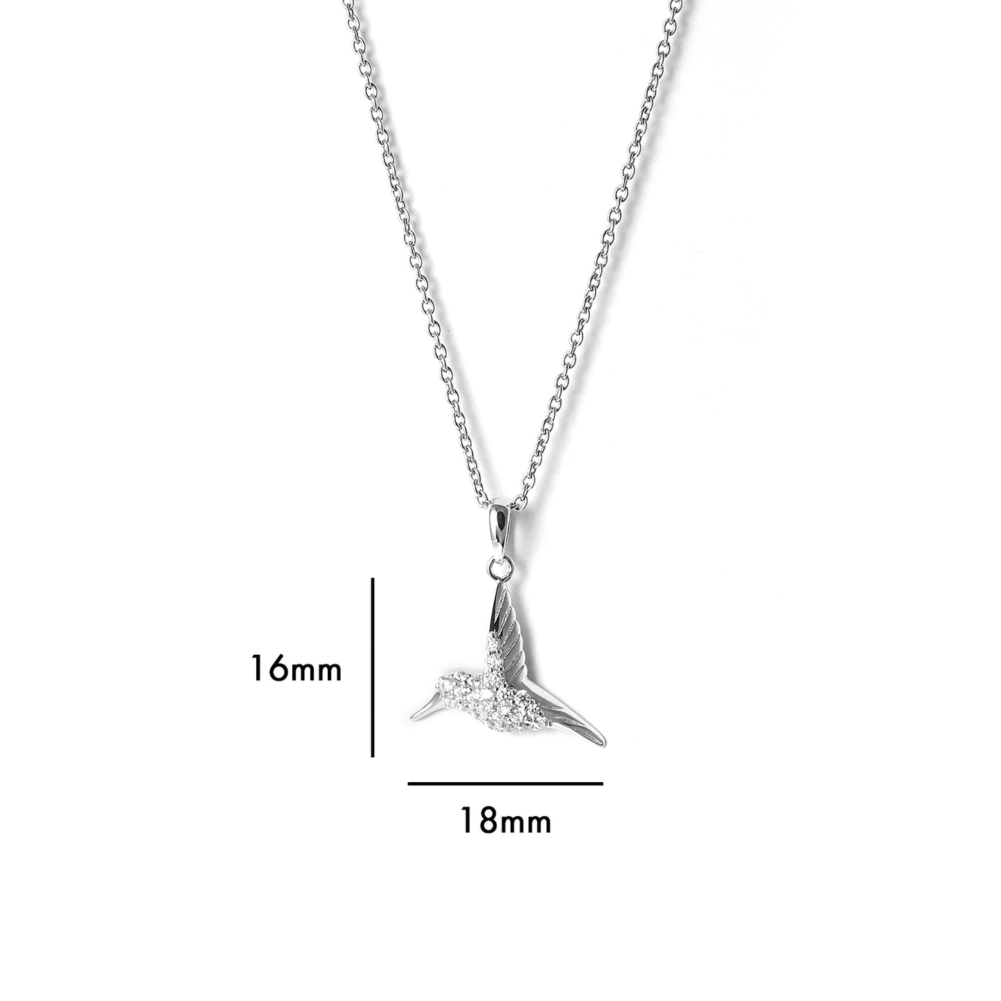 2022 Exquisite Ladies Gold Plated Jewelry Zircon Swallow Peace Dove Flying Swallow Bird Pendant Necklace