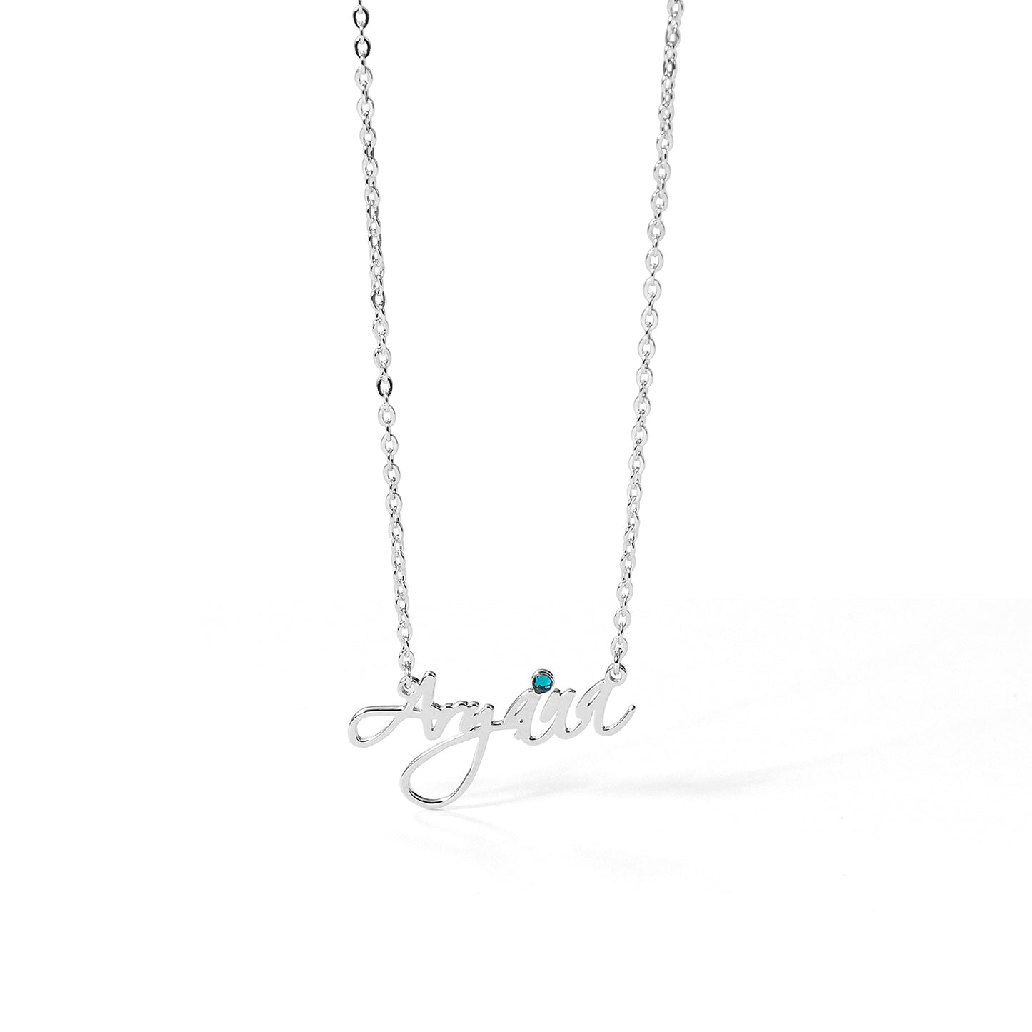 Customization sterling silver letter pendant with 16 inches + 2 inches necklace