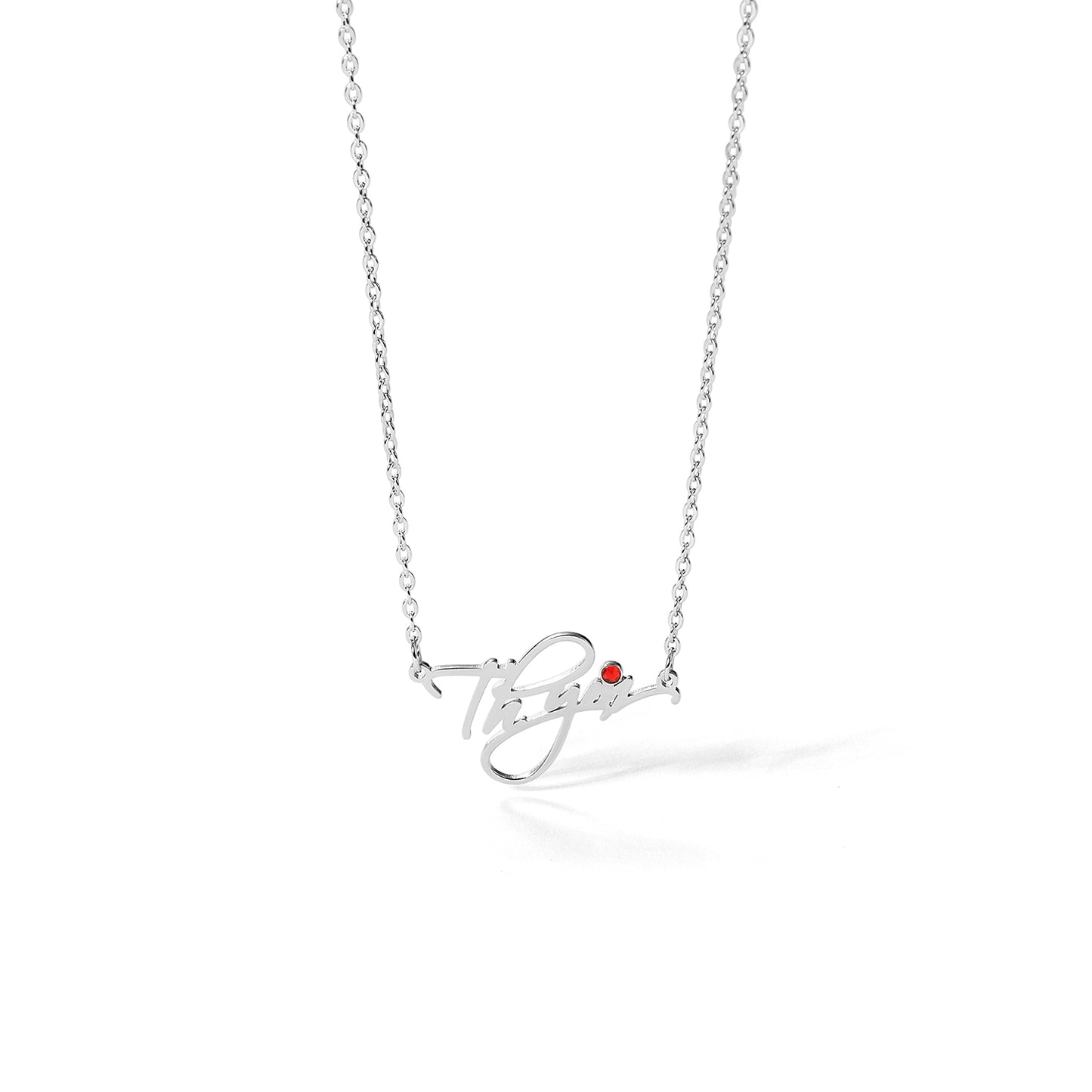 Custom sterling silver letter pendant with 16 inches + 2 inches necklace