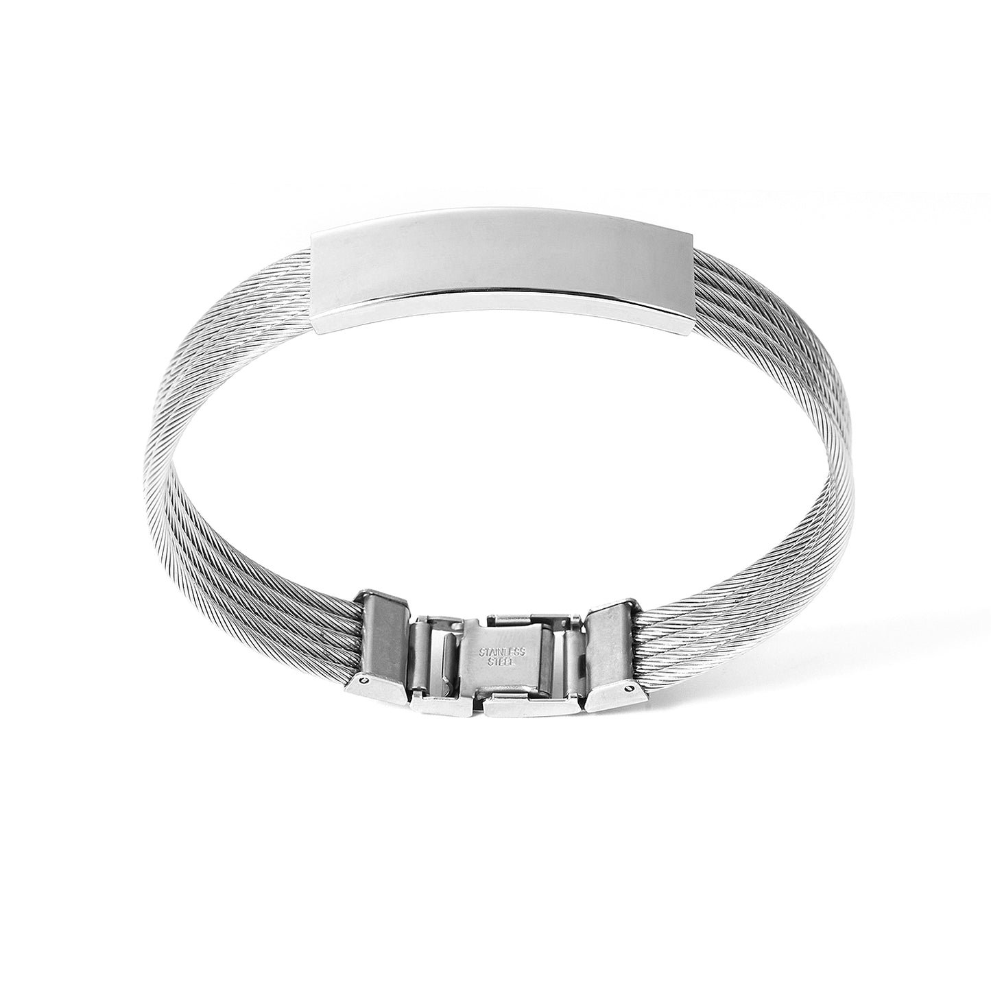 Men Stainless steel bracelet Engravable