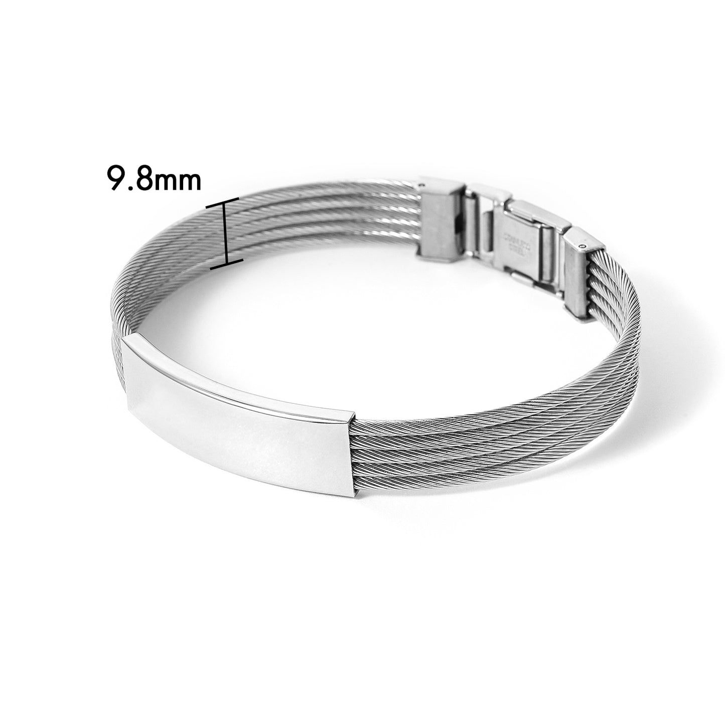 Men Stainless steel bracelet Engravable