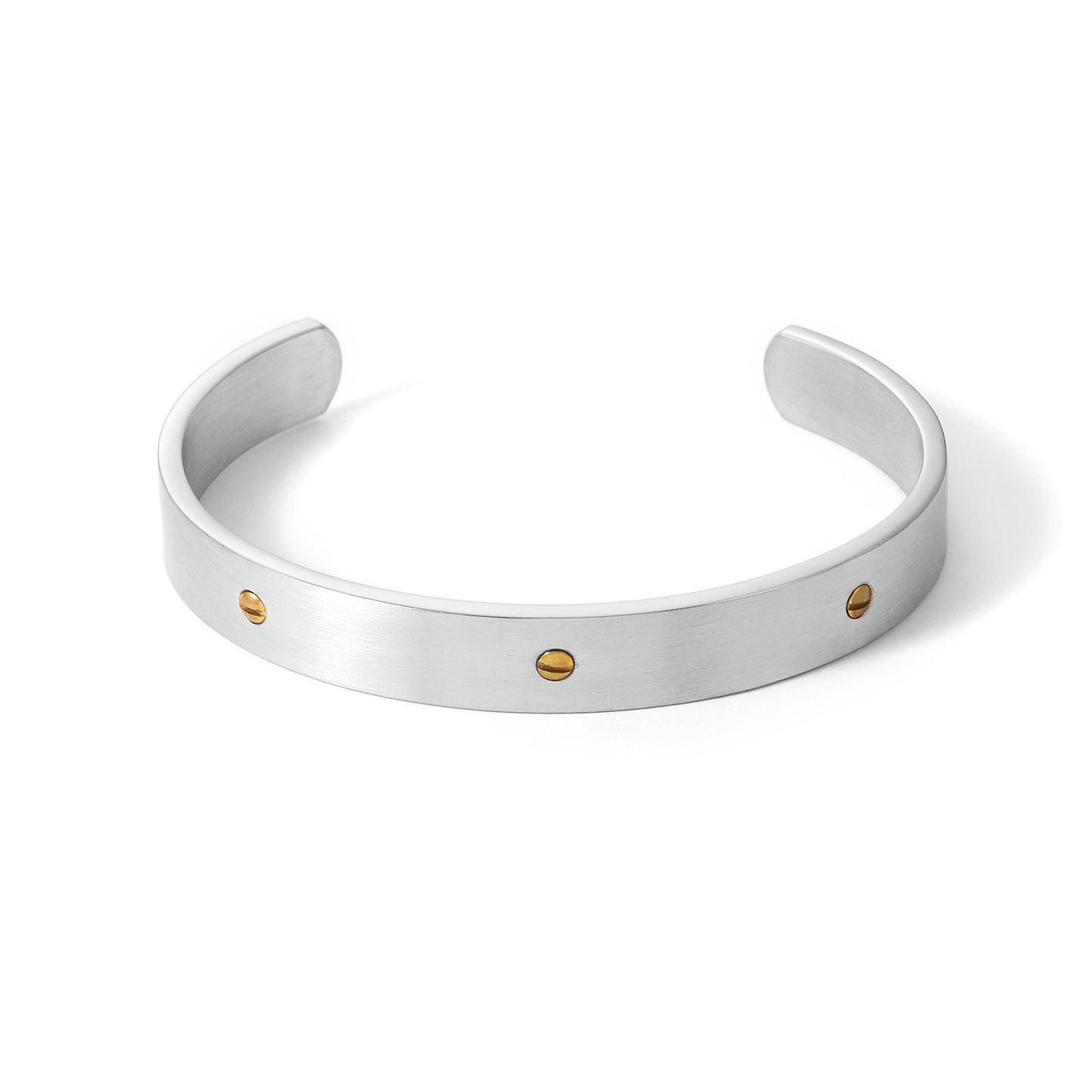 Stainless Steel Flat 10mm Cuff Bangle for Men Bracelet