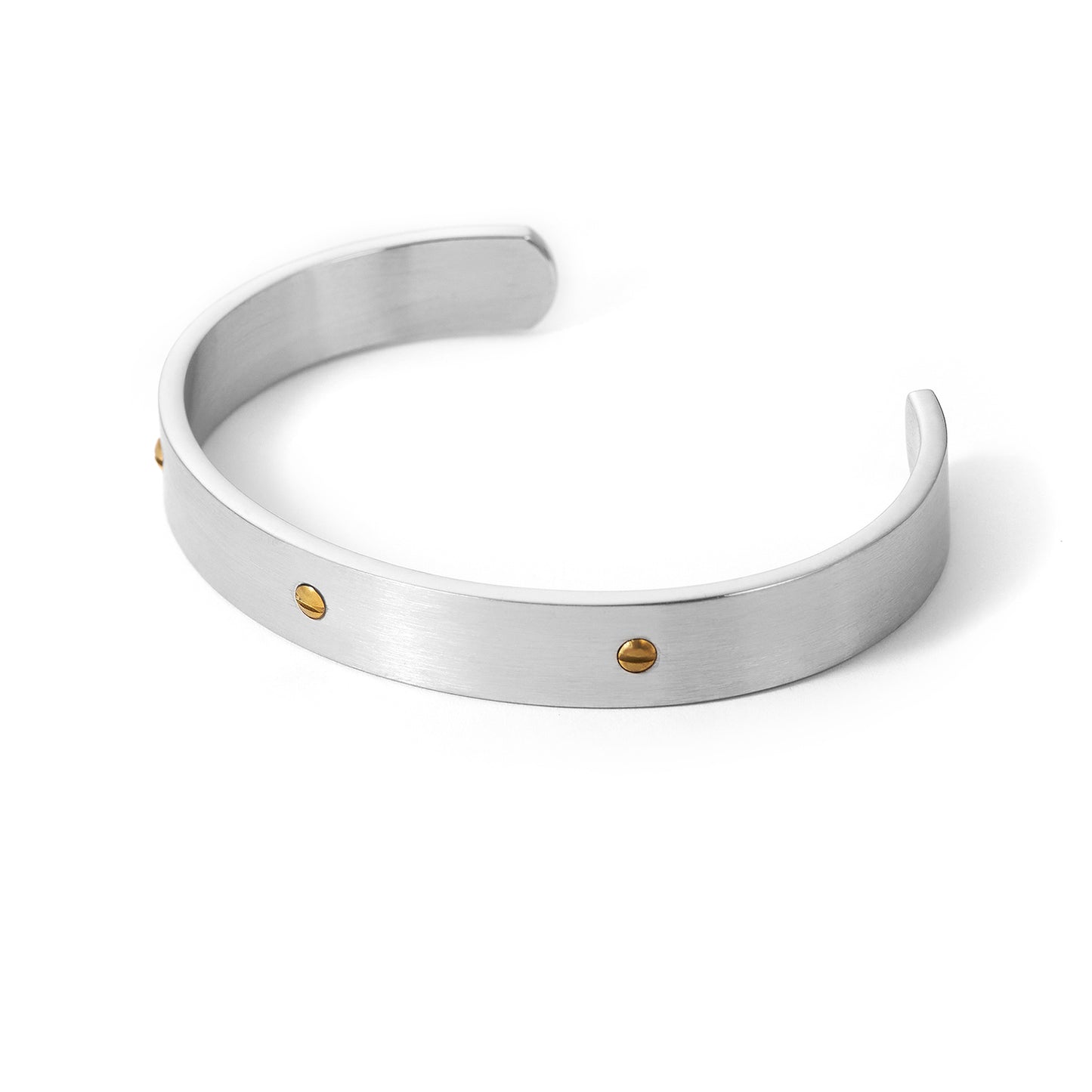 Stainless Steel Flat 10mm Cuff Bangle for Men Bracelet