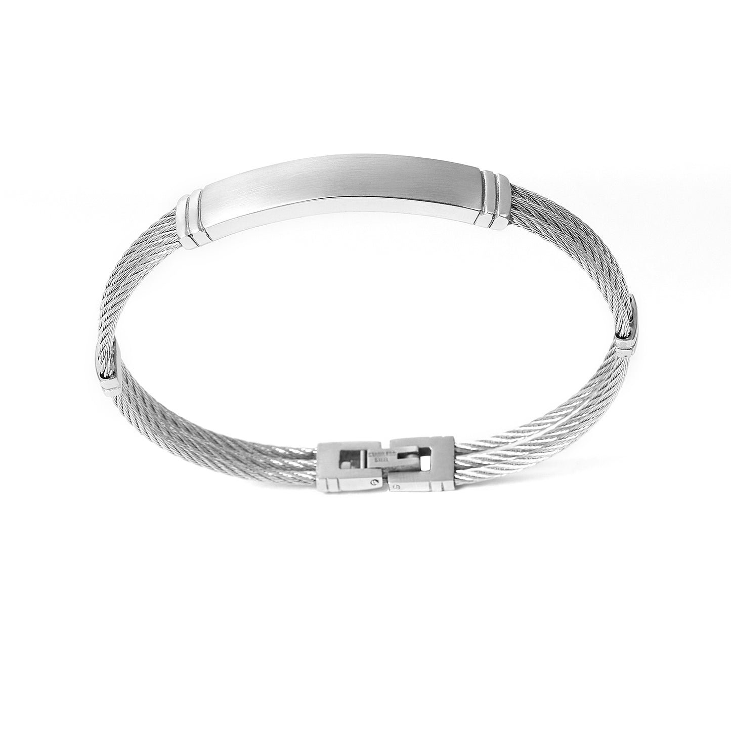 Stainless steel Cord Braclet metal engravable