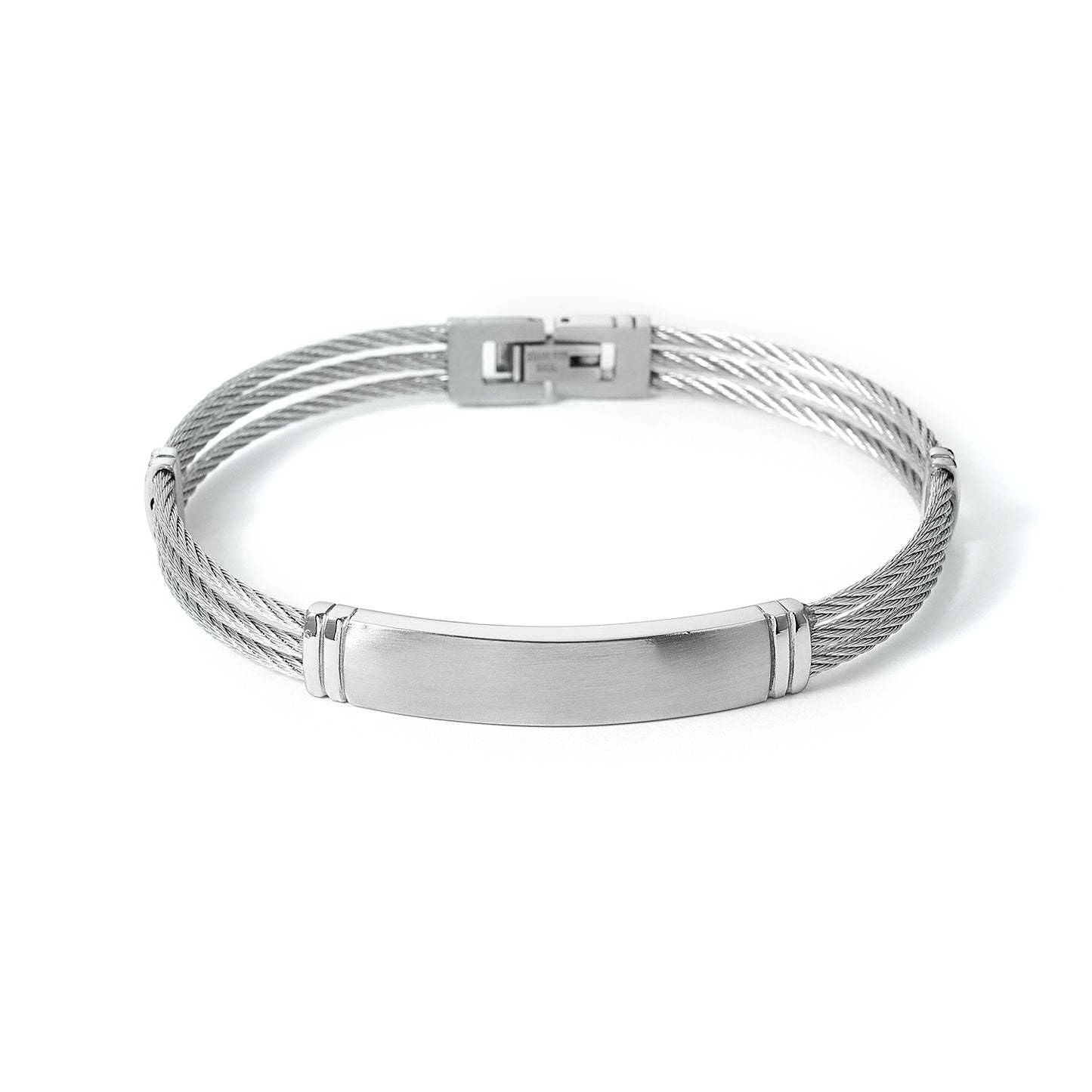 Stainless steel Cord Braclet metal engravable
