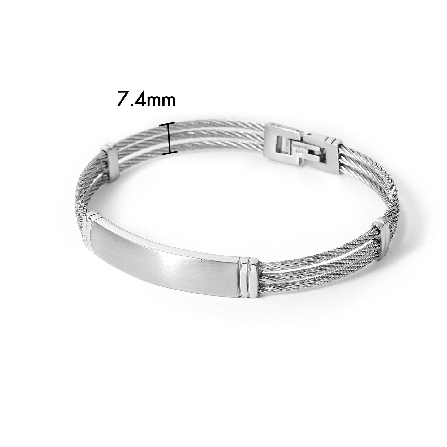 Stainless steel Cord Braclet metal engravable