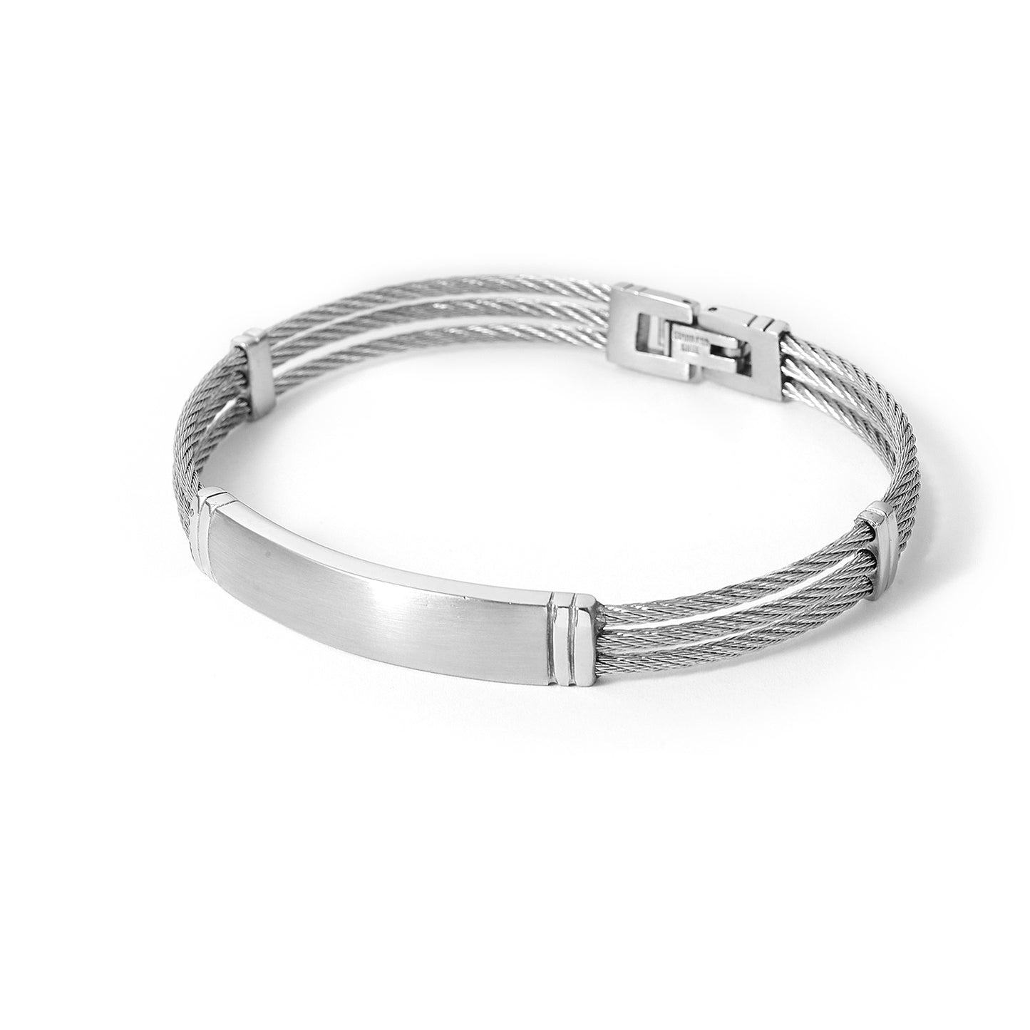 Stainless steel Cord Braclet metal engravable