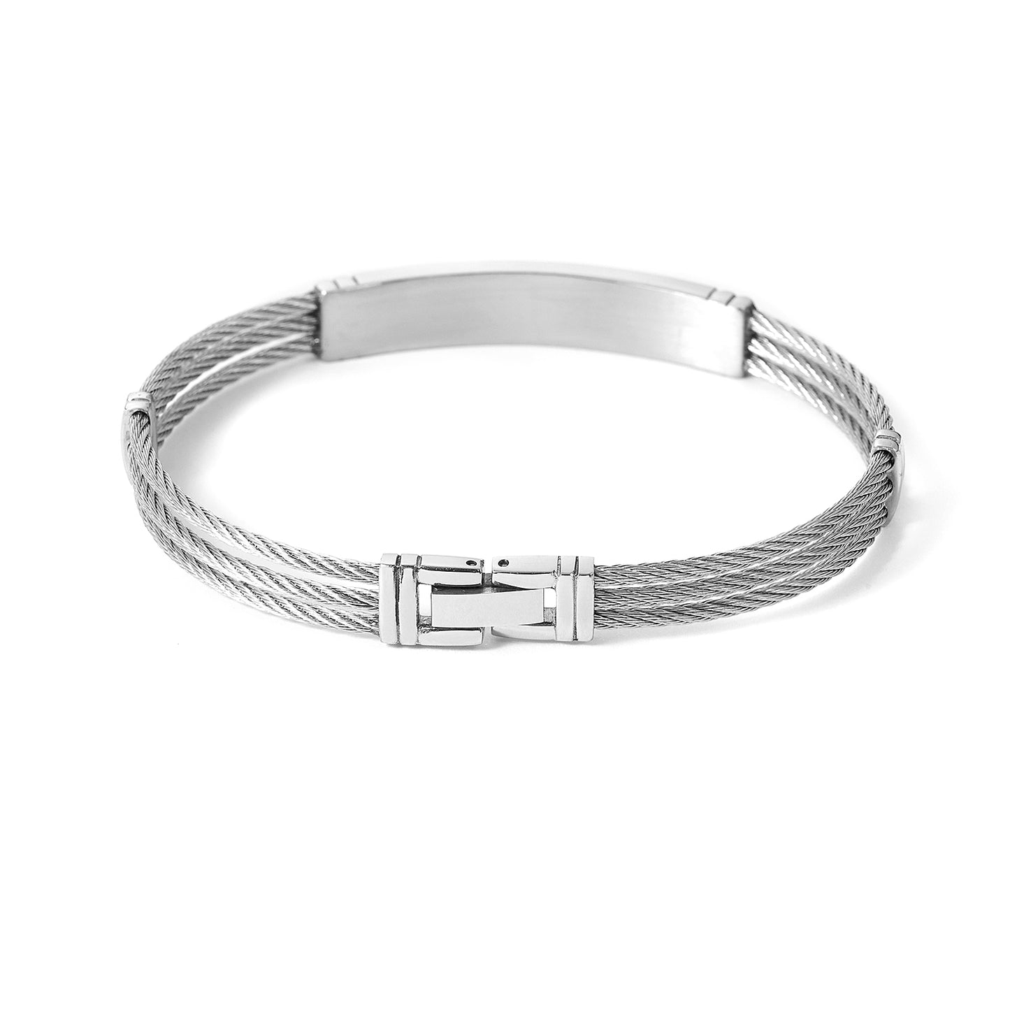 Stainless steel Cord Braclet metal engravable