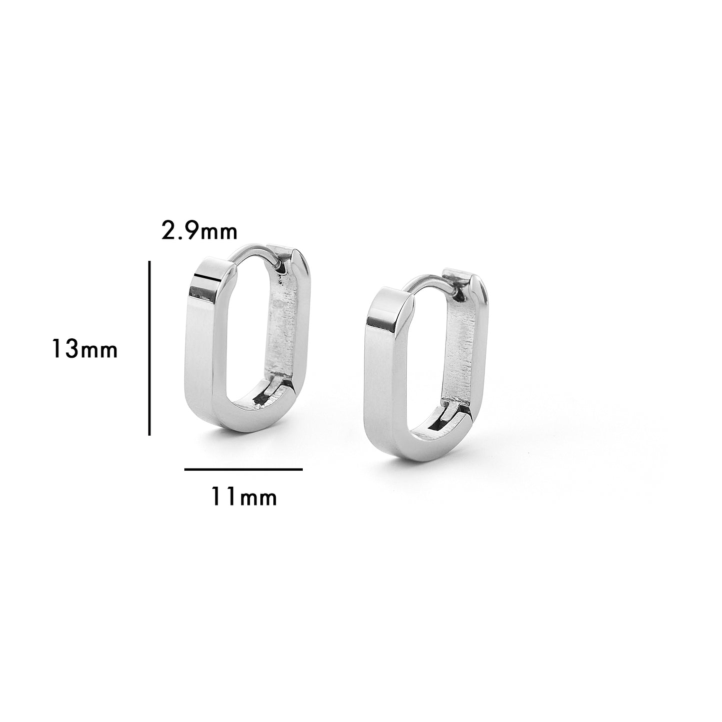 women stainless steel Huggie earring