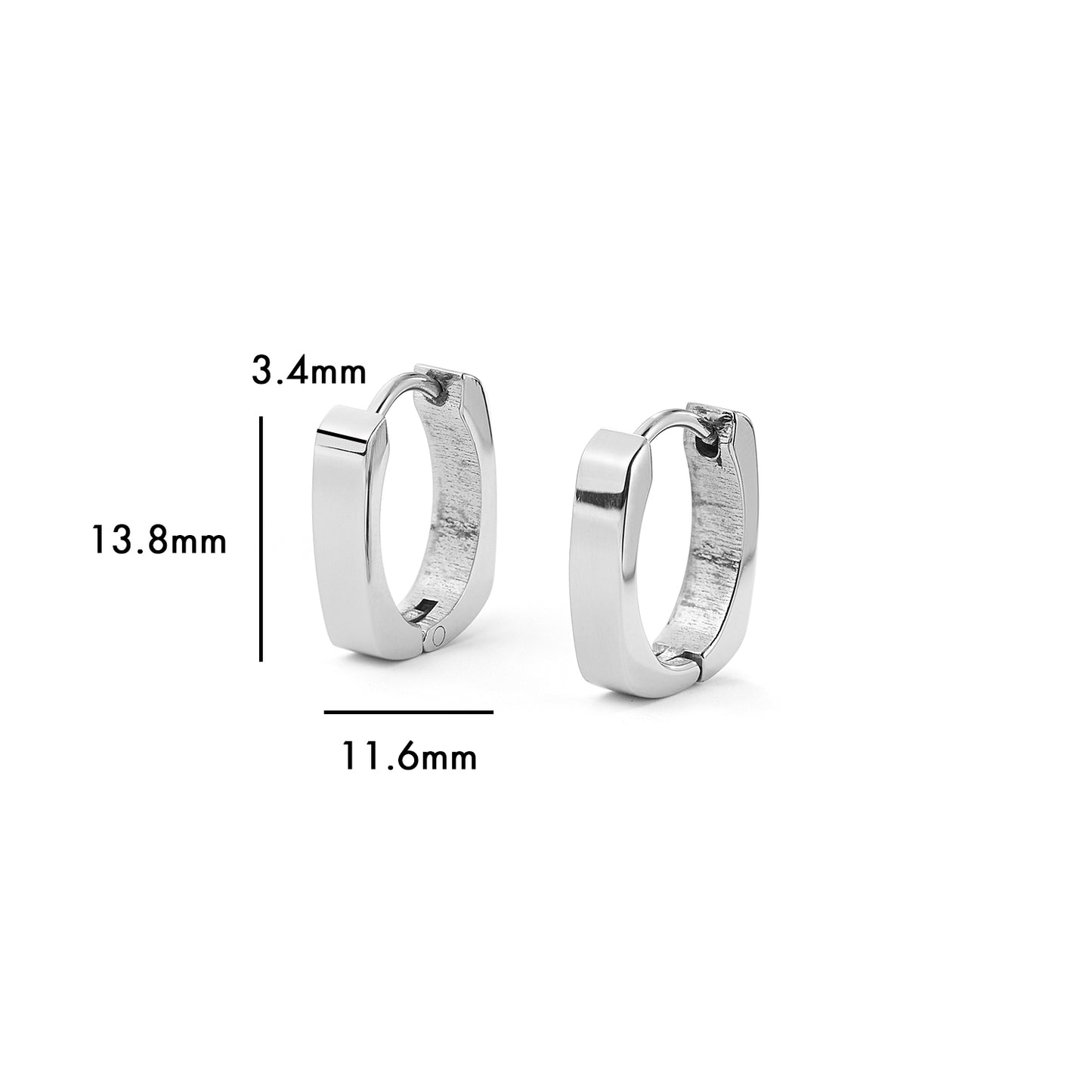 stainless steel women huggie earring