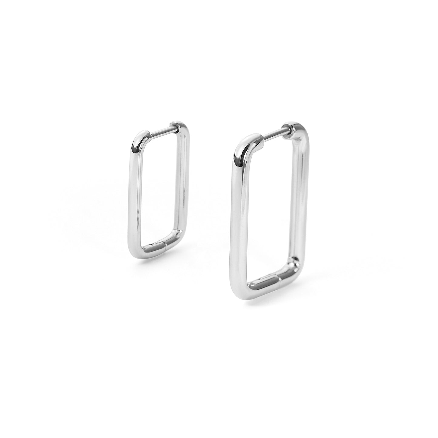 square stainless steel earring