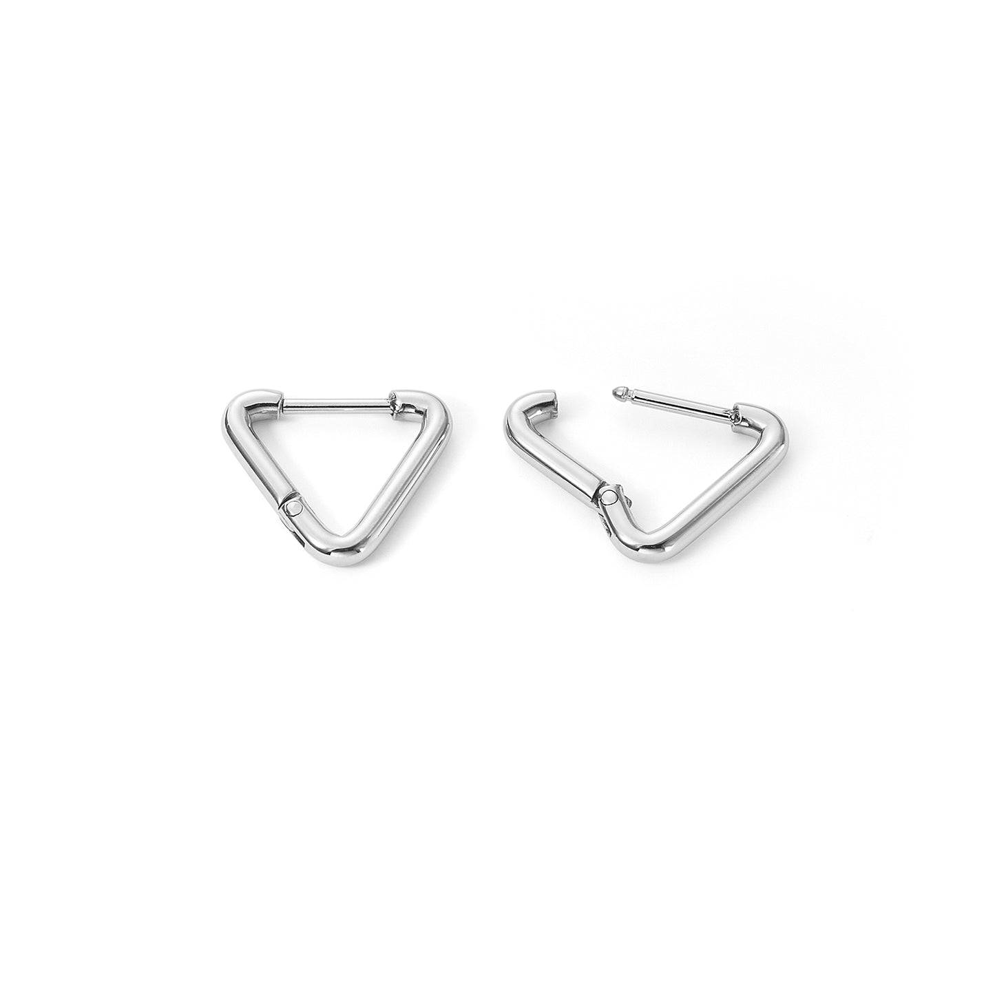 stainless steel triangle earring