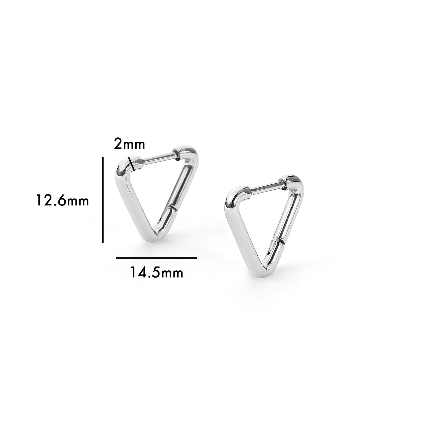 stainless steel triangle earring