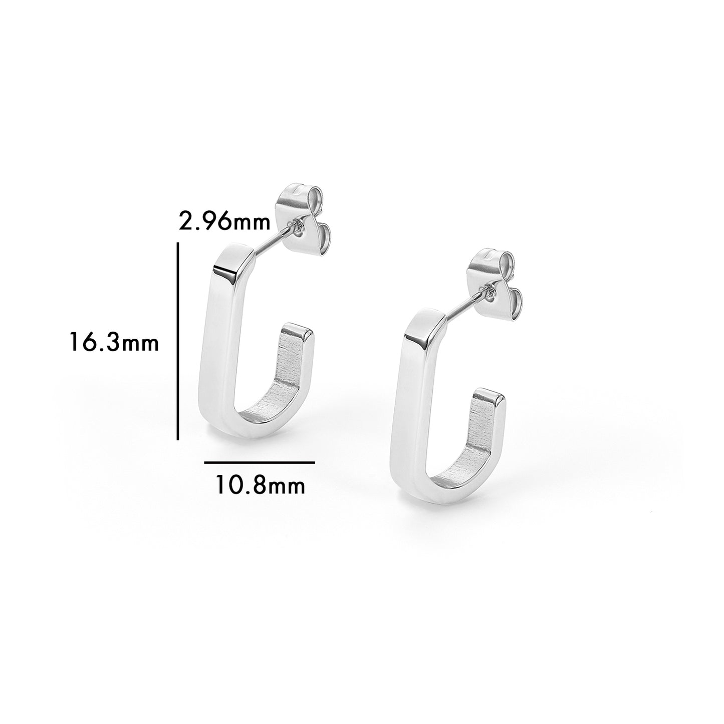 stinless steel huggie earring