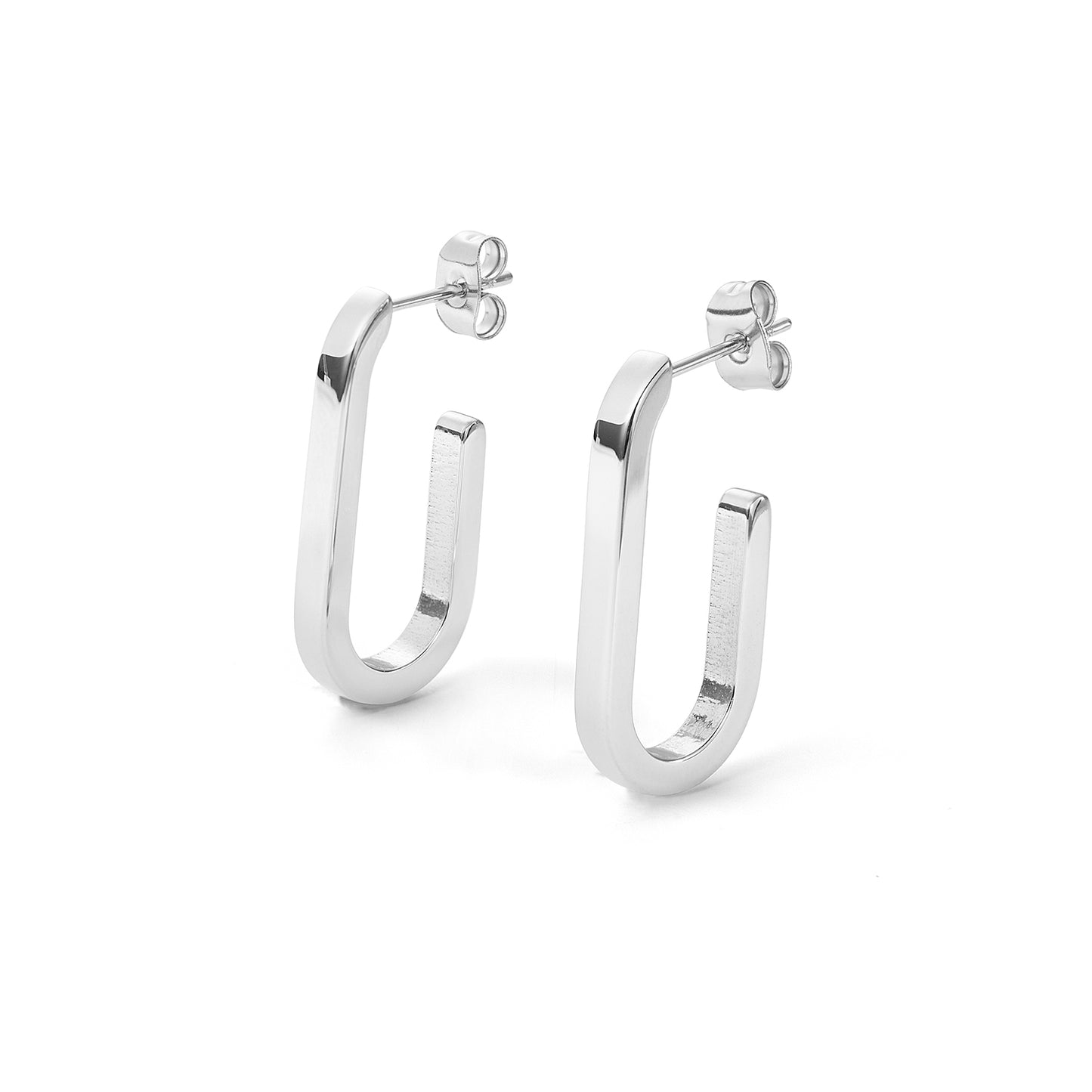 stainless steel G Huggie earring