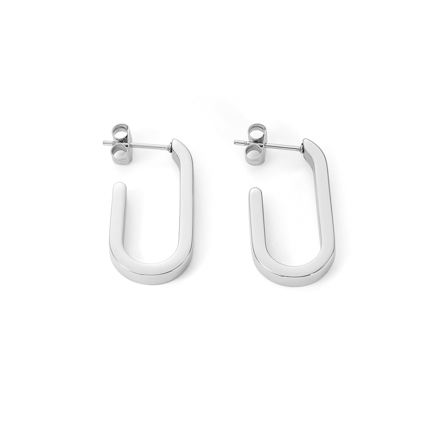 stainless steel G Huggie earring