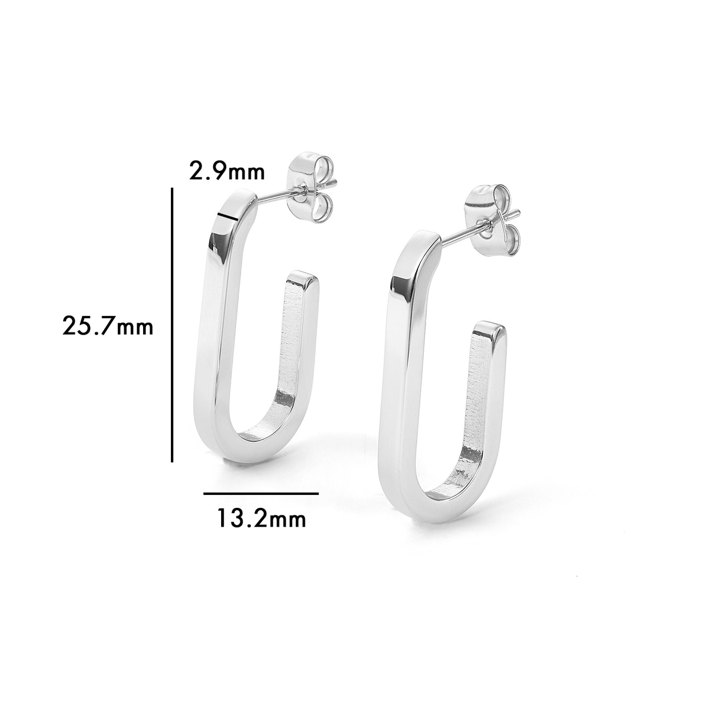 stainless steel G Huggie earring