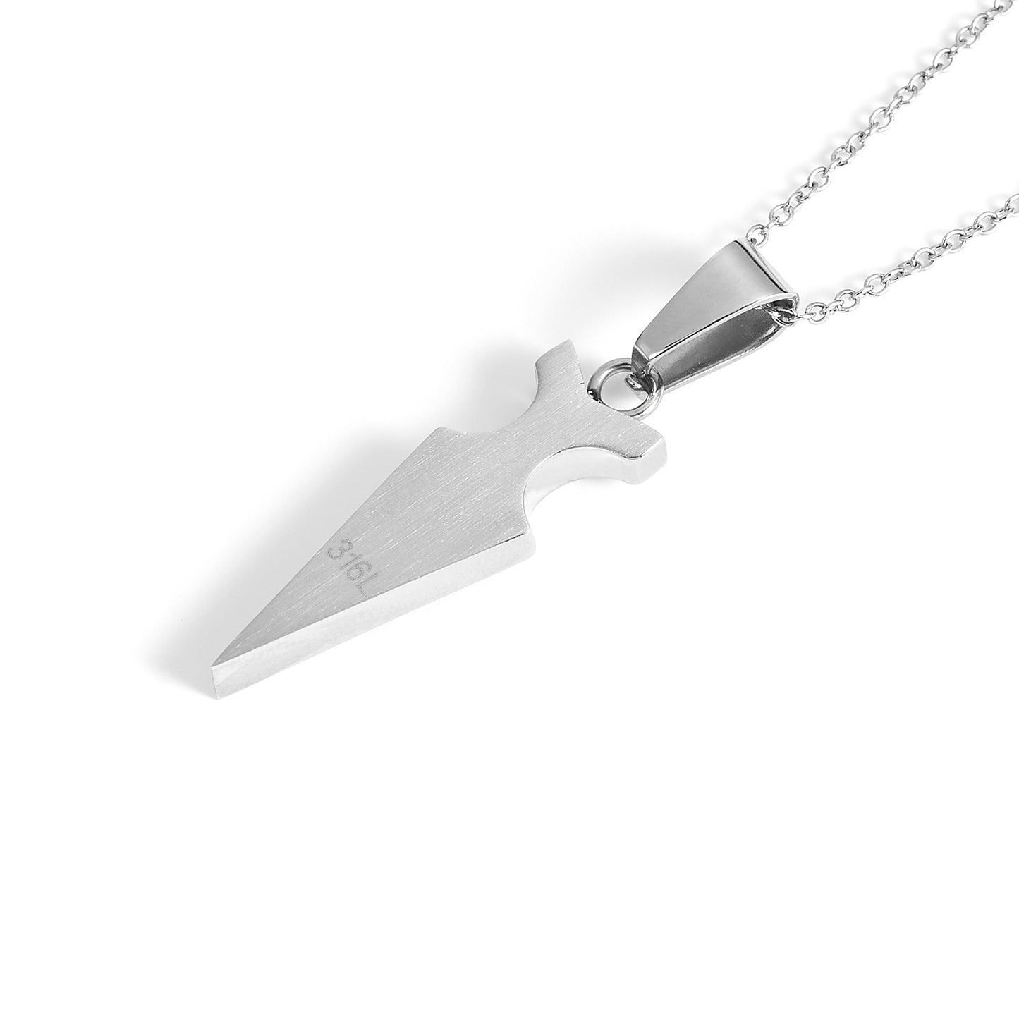Men Jewelry Arrowhead stainless steel pendant