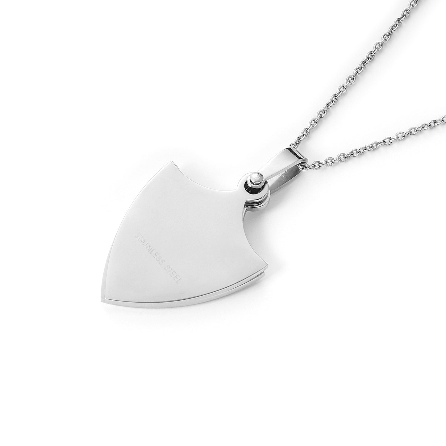 Stainless steel Shield and Cross pendant with chain