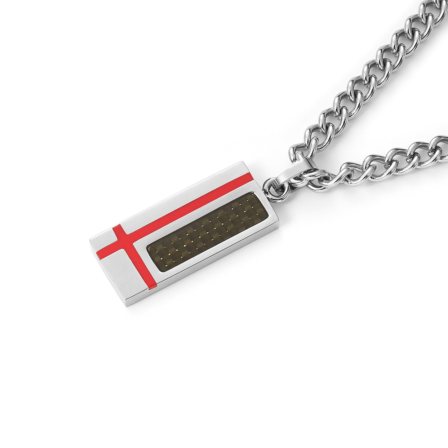 Double Open Heart Stainless Steel Pendant Necklace For Men