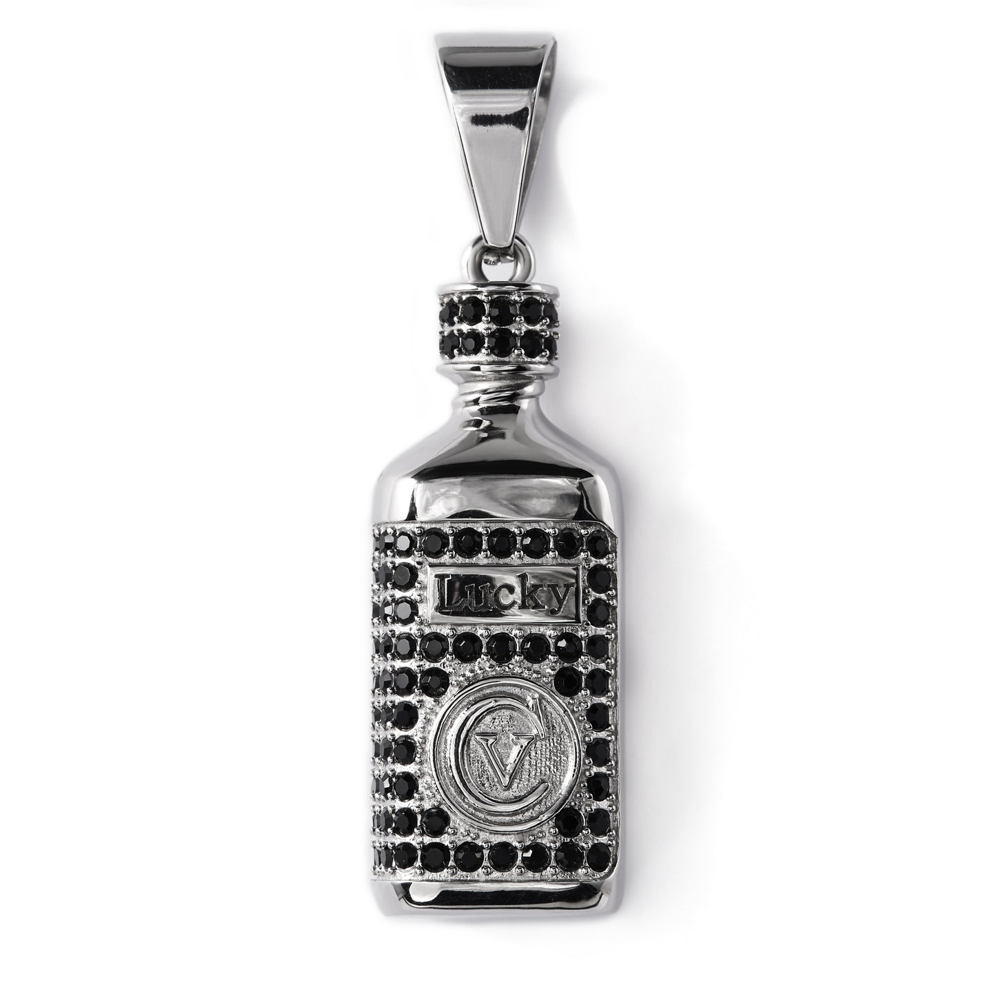 Stainless Steel Lucky Wine Bottle Pendant